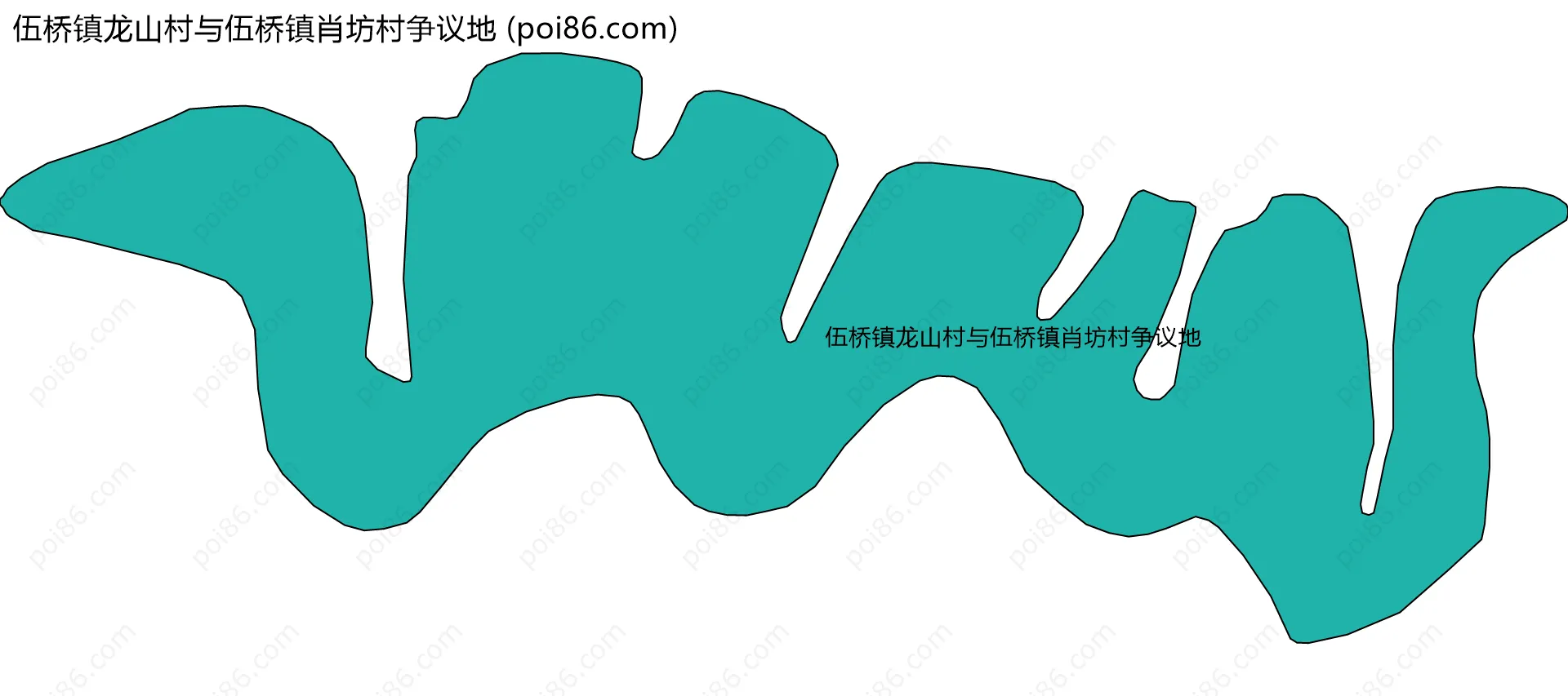 伍桥镇龙山村与伍桥镇肖坊村争议地边界地图