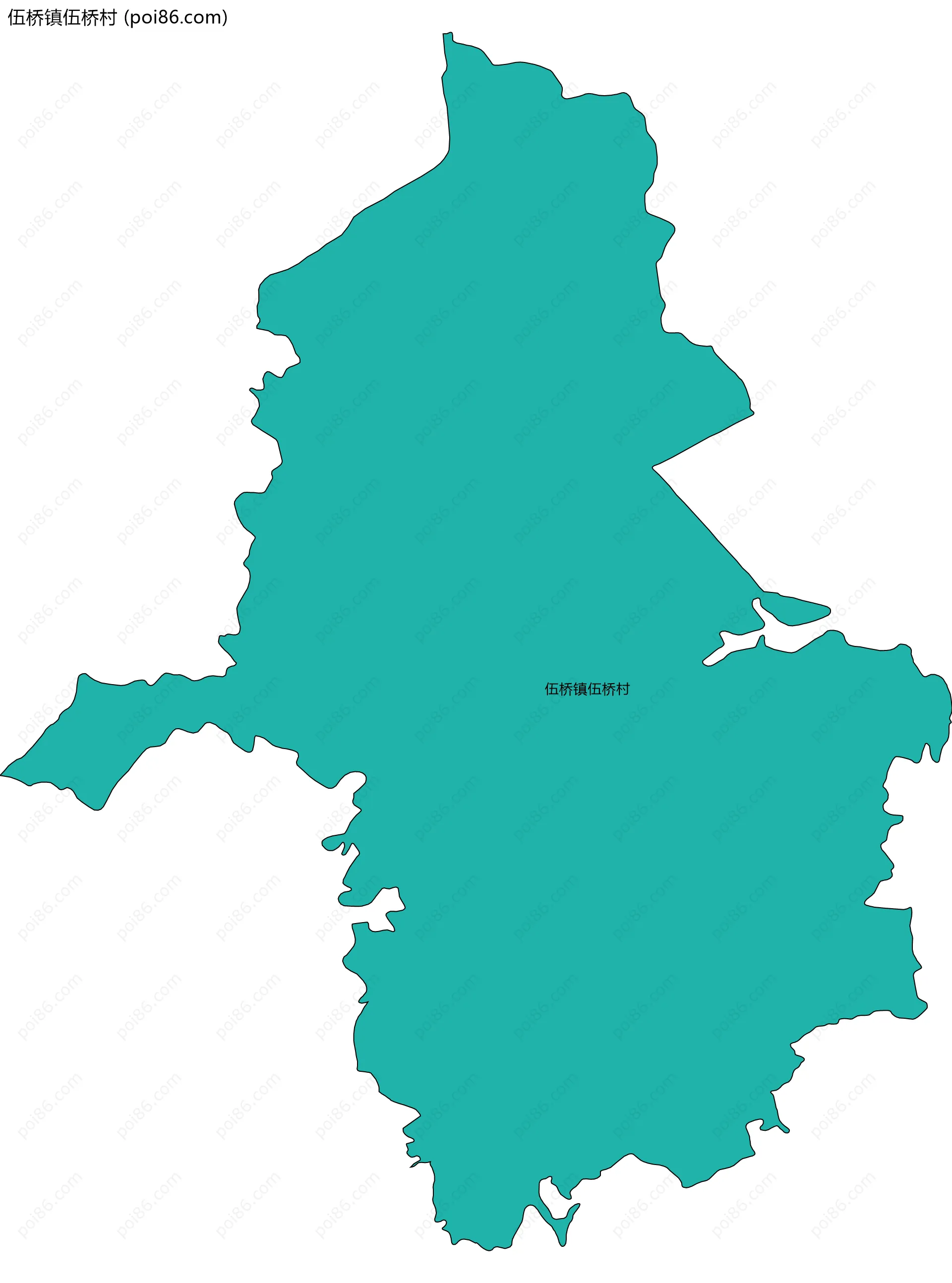 伍桥镇伍桥村边界地图