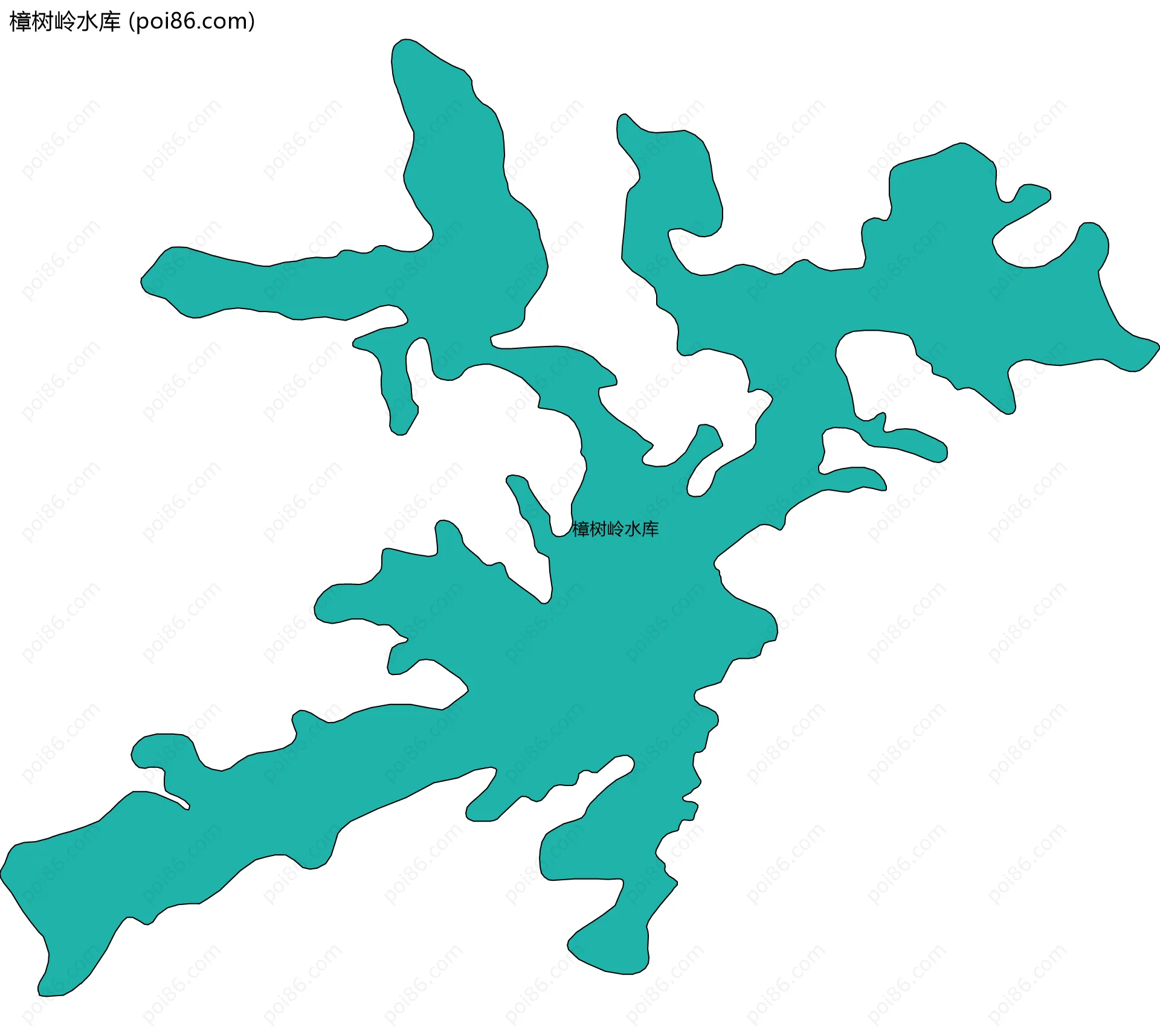 樟树岭水库边界地图