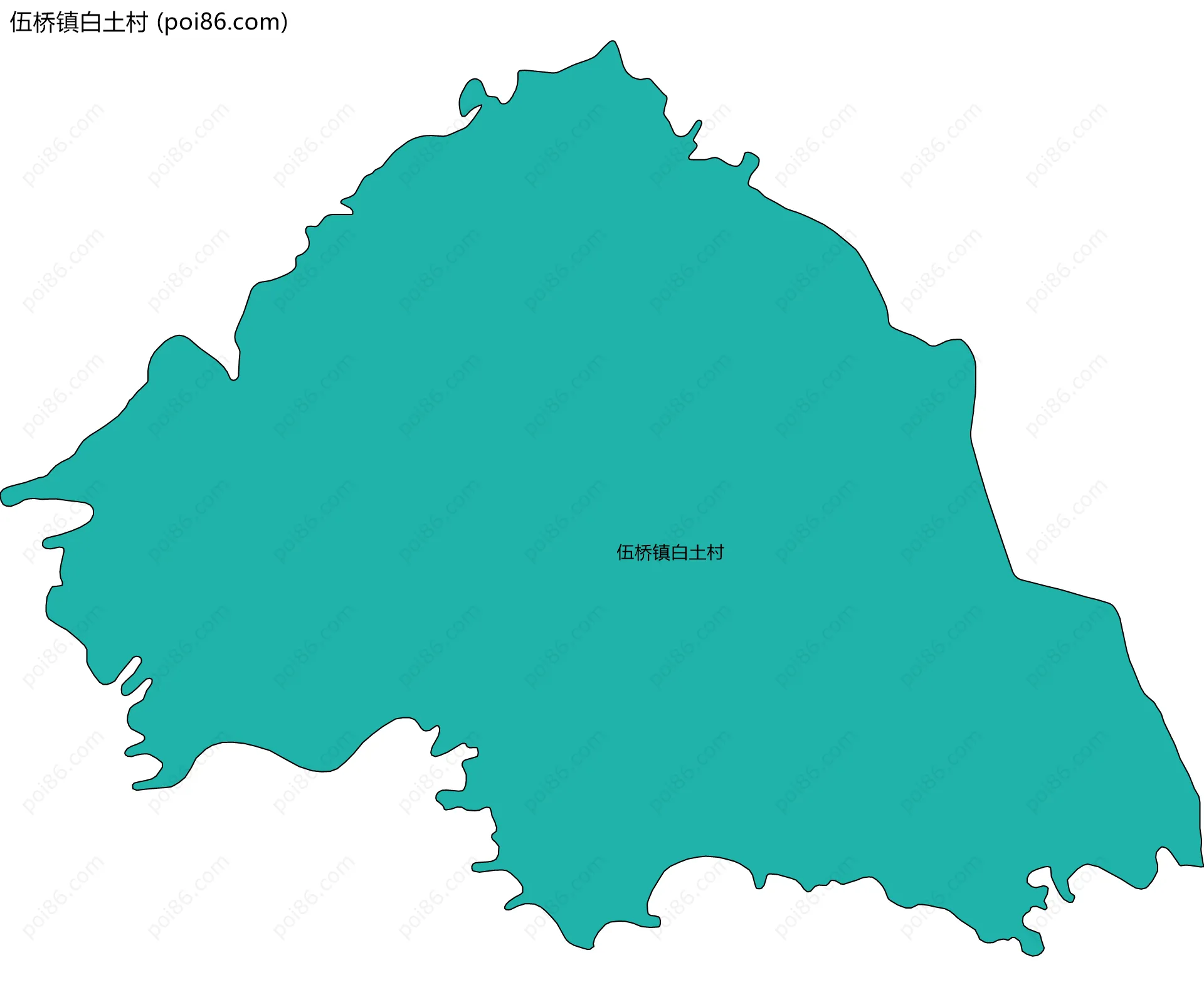 伍桥镇白土村边界地图