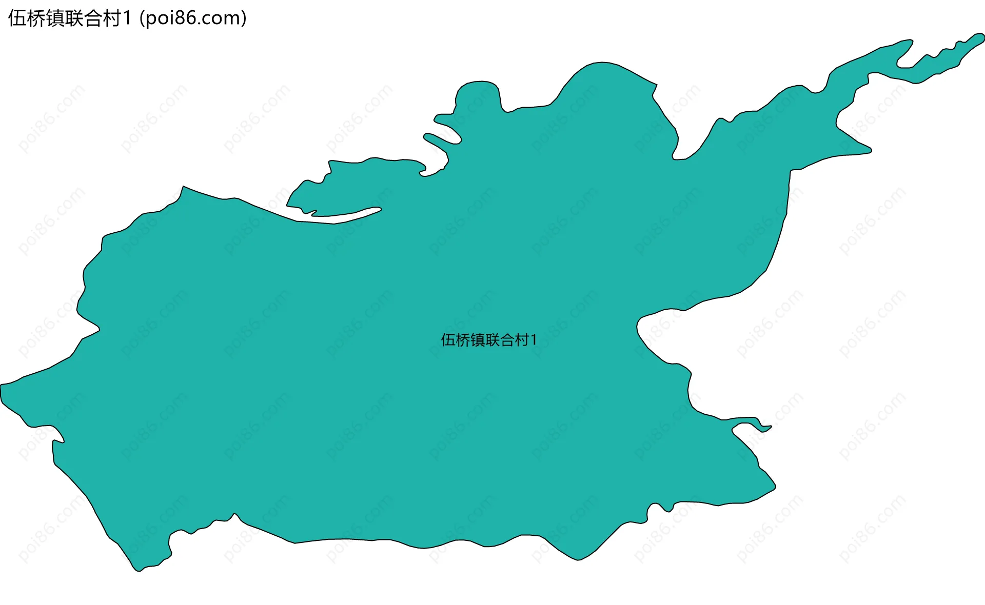 伍桥镇联合村1边界地图