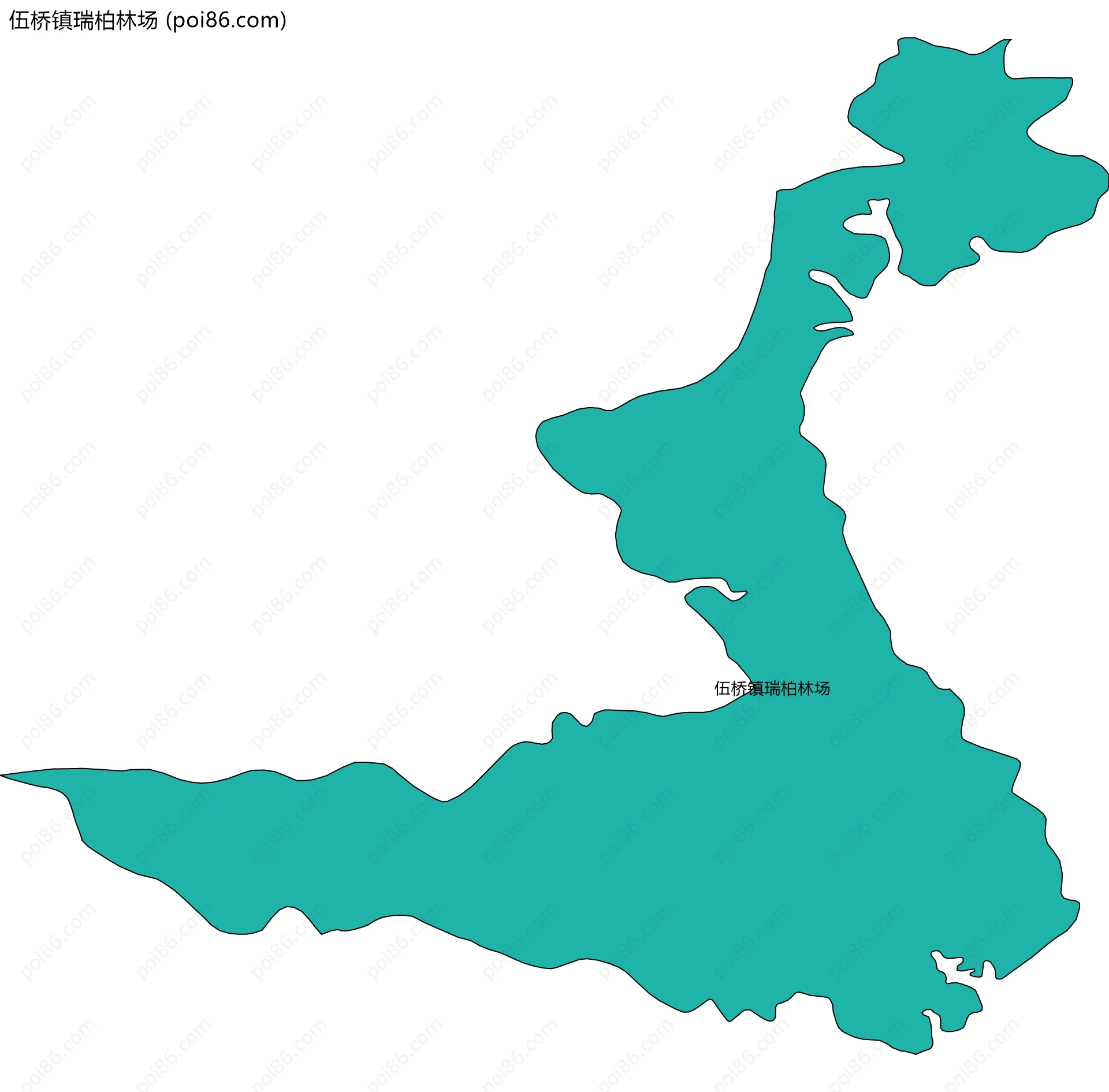 伍桥镇瑞柏林场边界地图