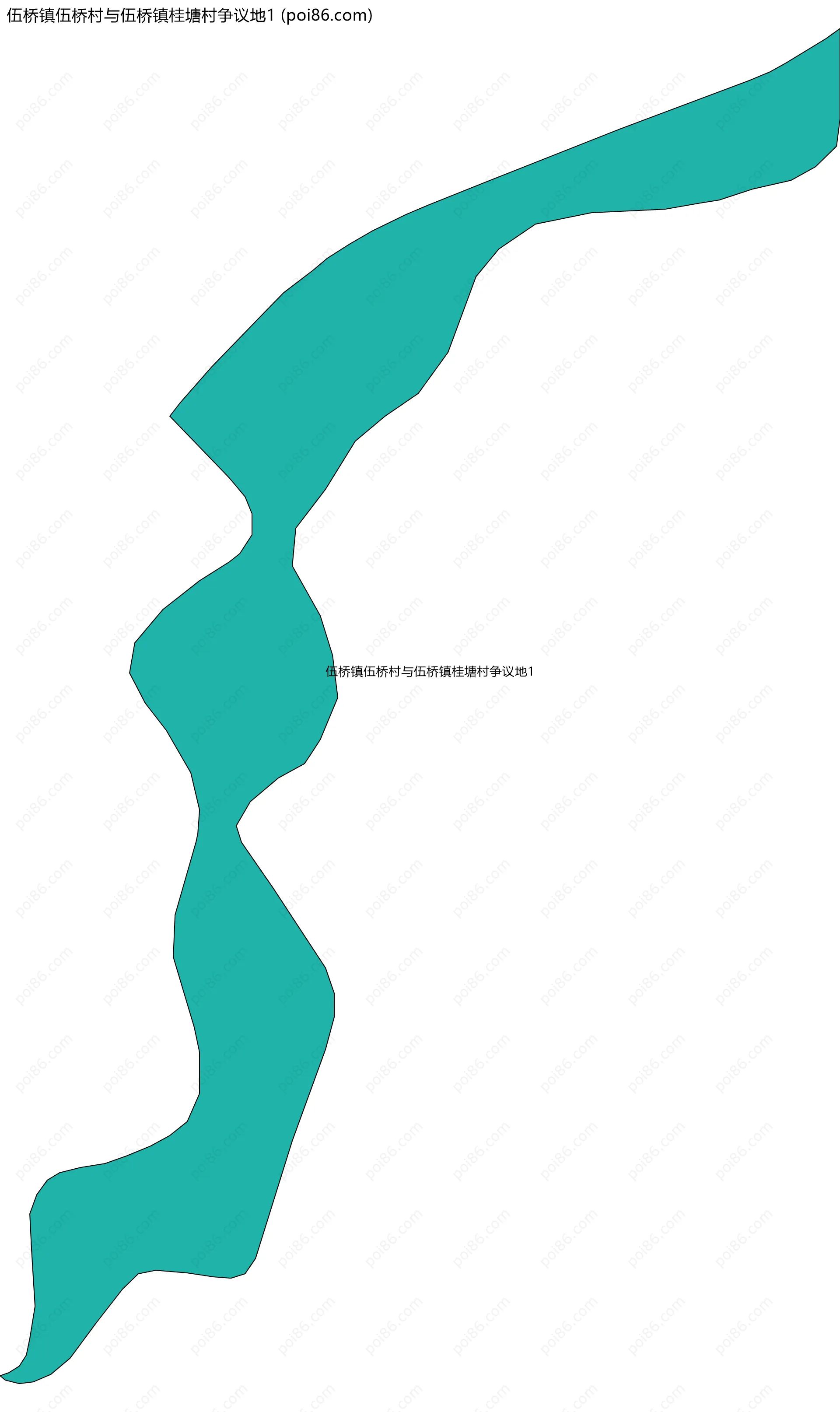伍桥镇伍桥村与伍桥镇桂塘村争议地1边界地图
