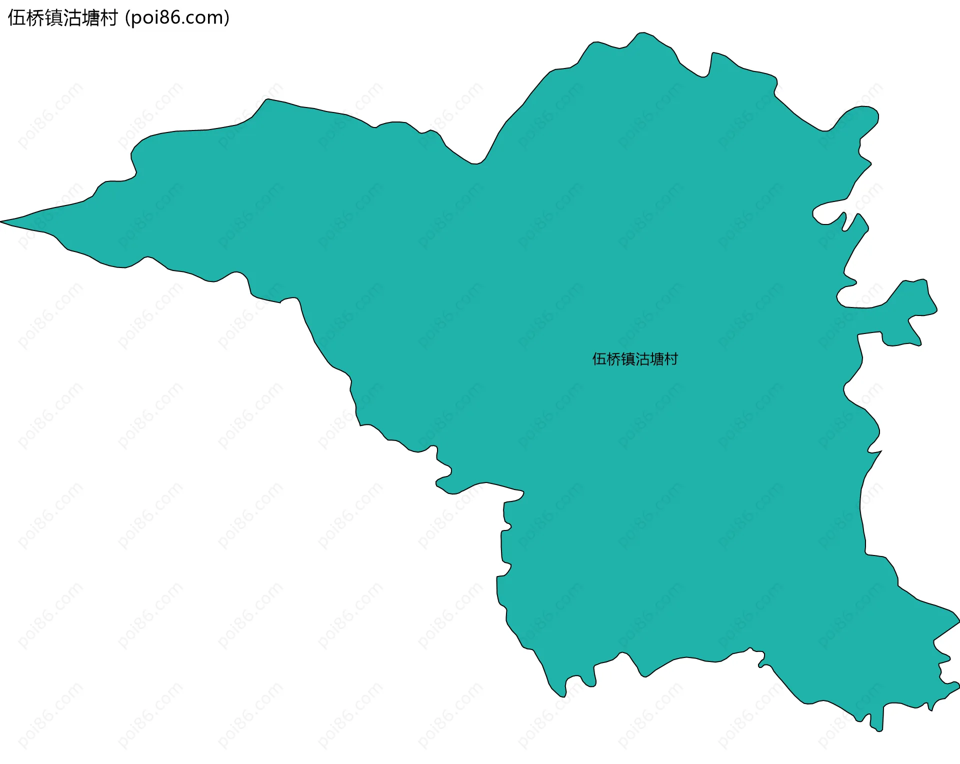 伍桥镇沽塘村边界地图