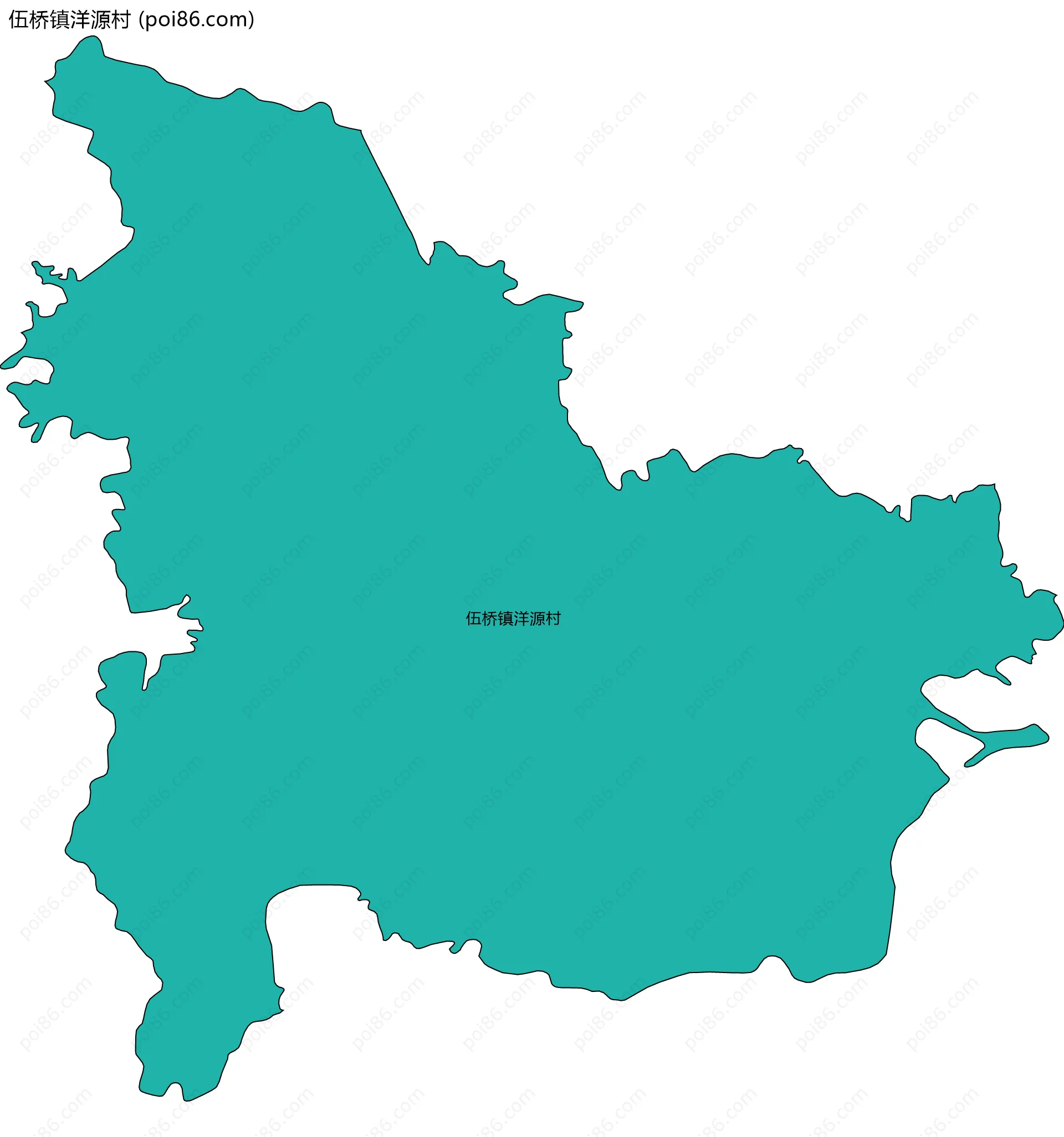 伍桥镇洋源村边界地图