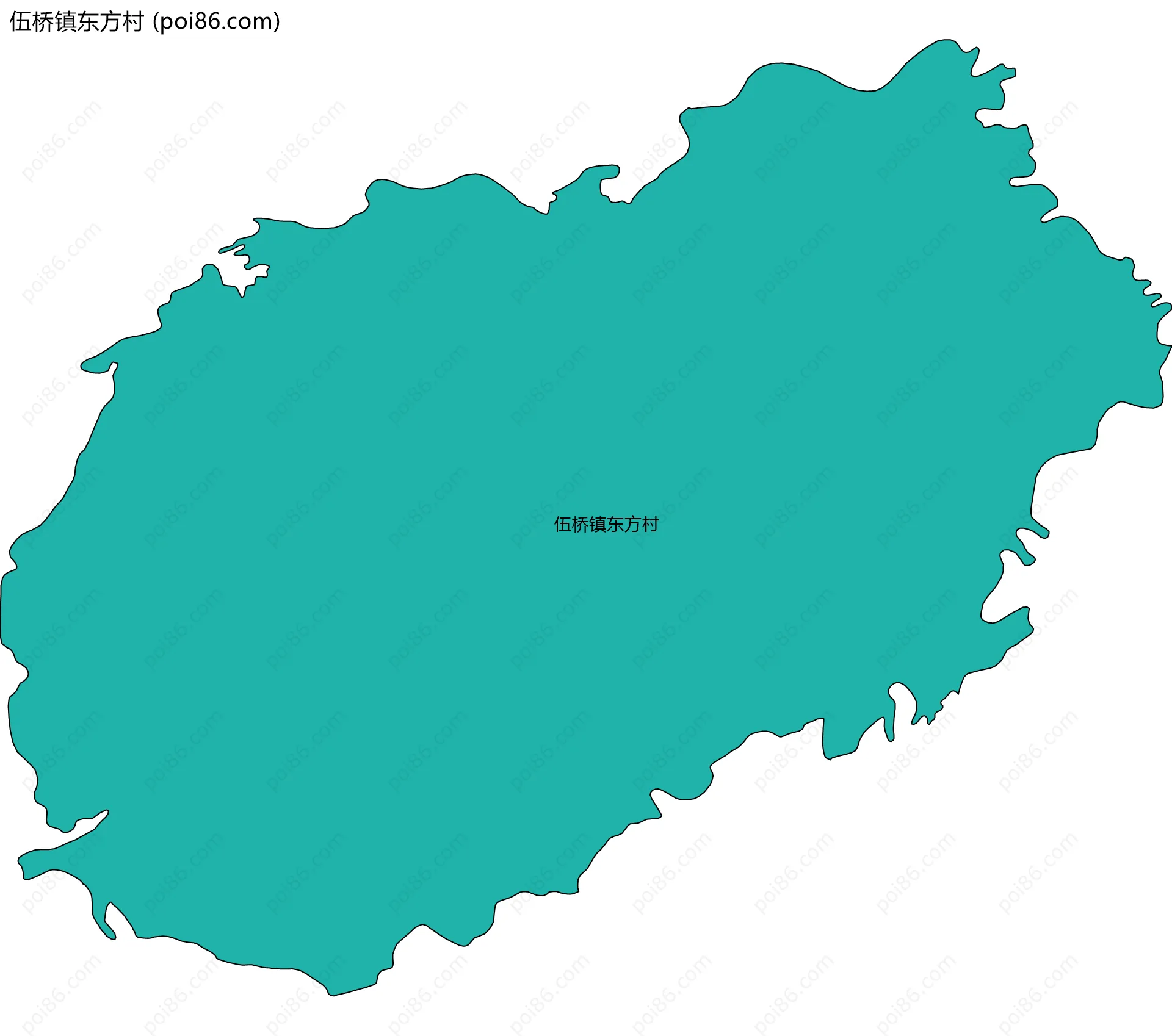 伍桥镇东方村边界地图