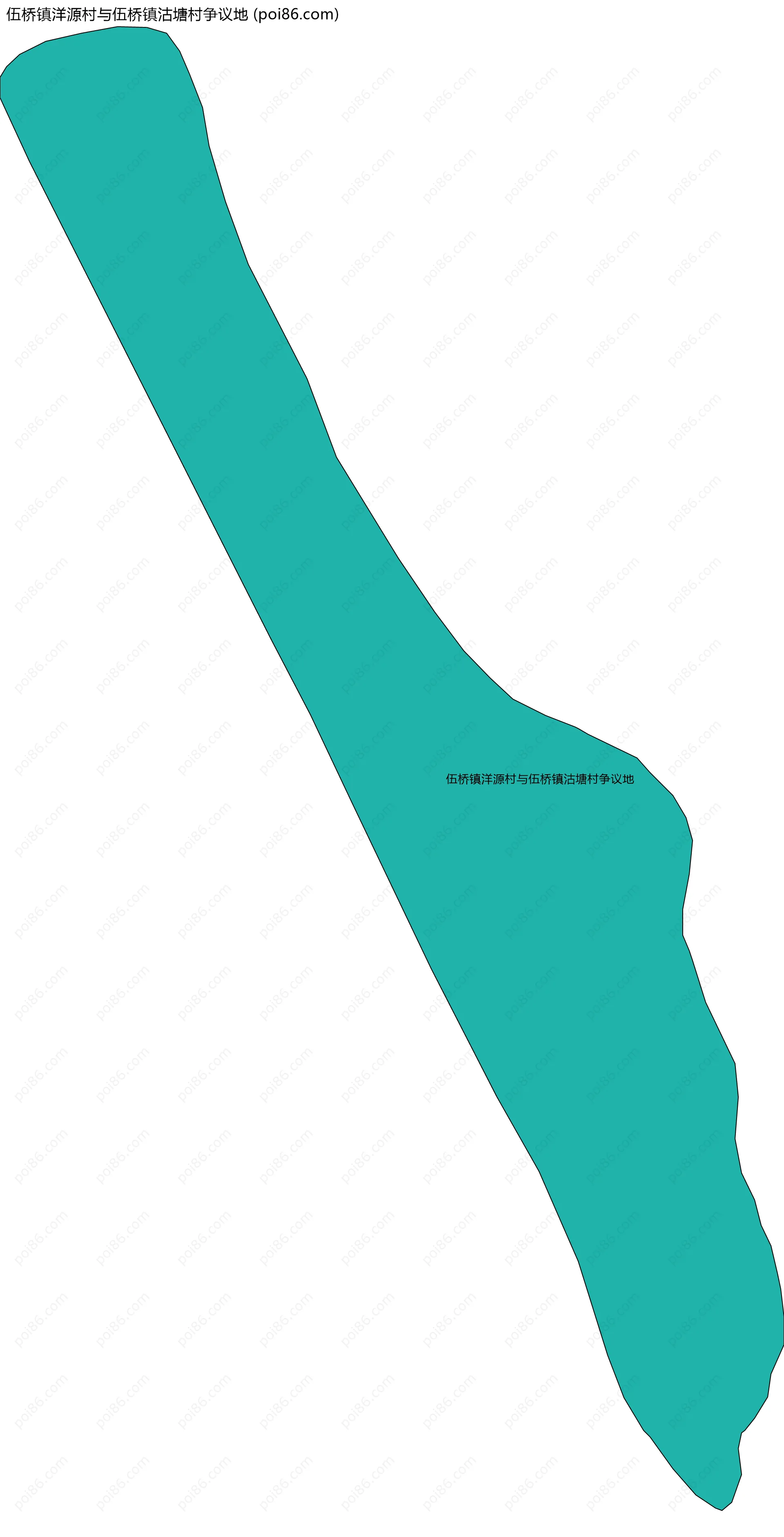 伍桥镇洋源村与伍桥镇沽塘村争议地边界地图