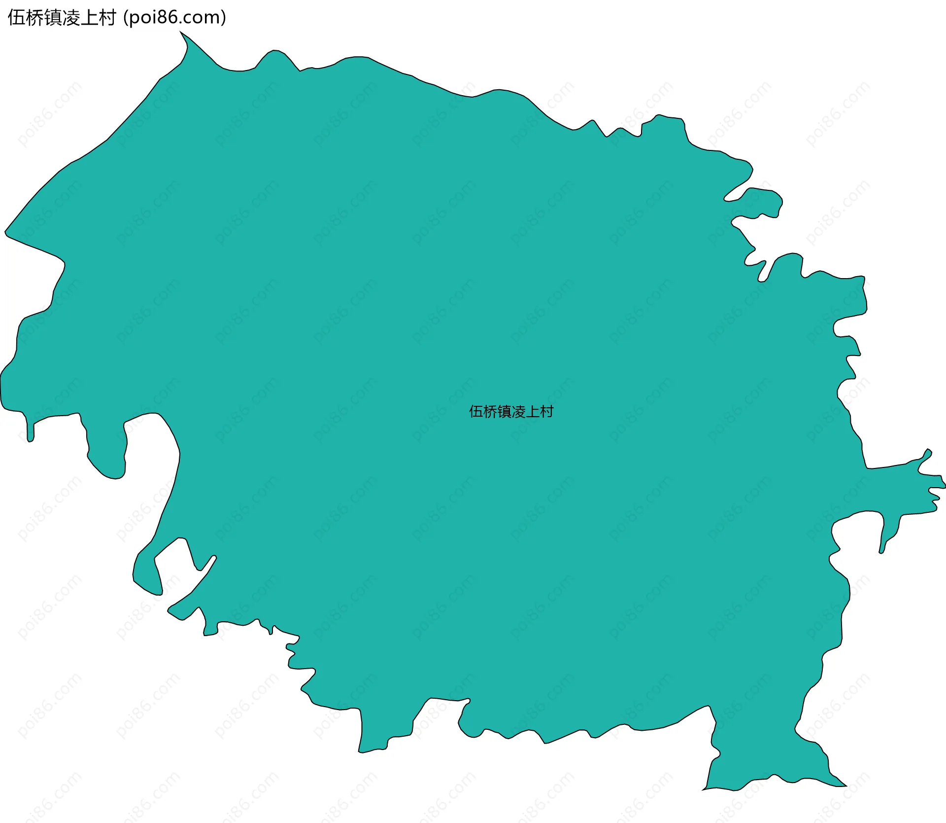 伍桥镇凌上村边界地图