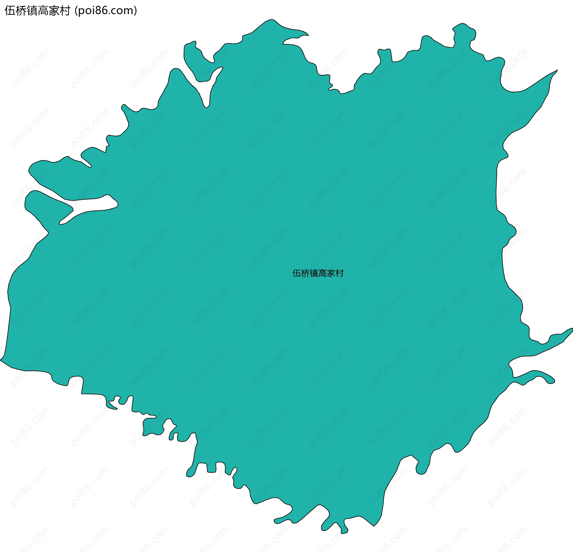 伍桥镇高家村边界地图