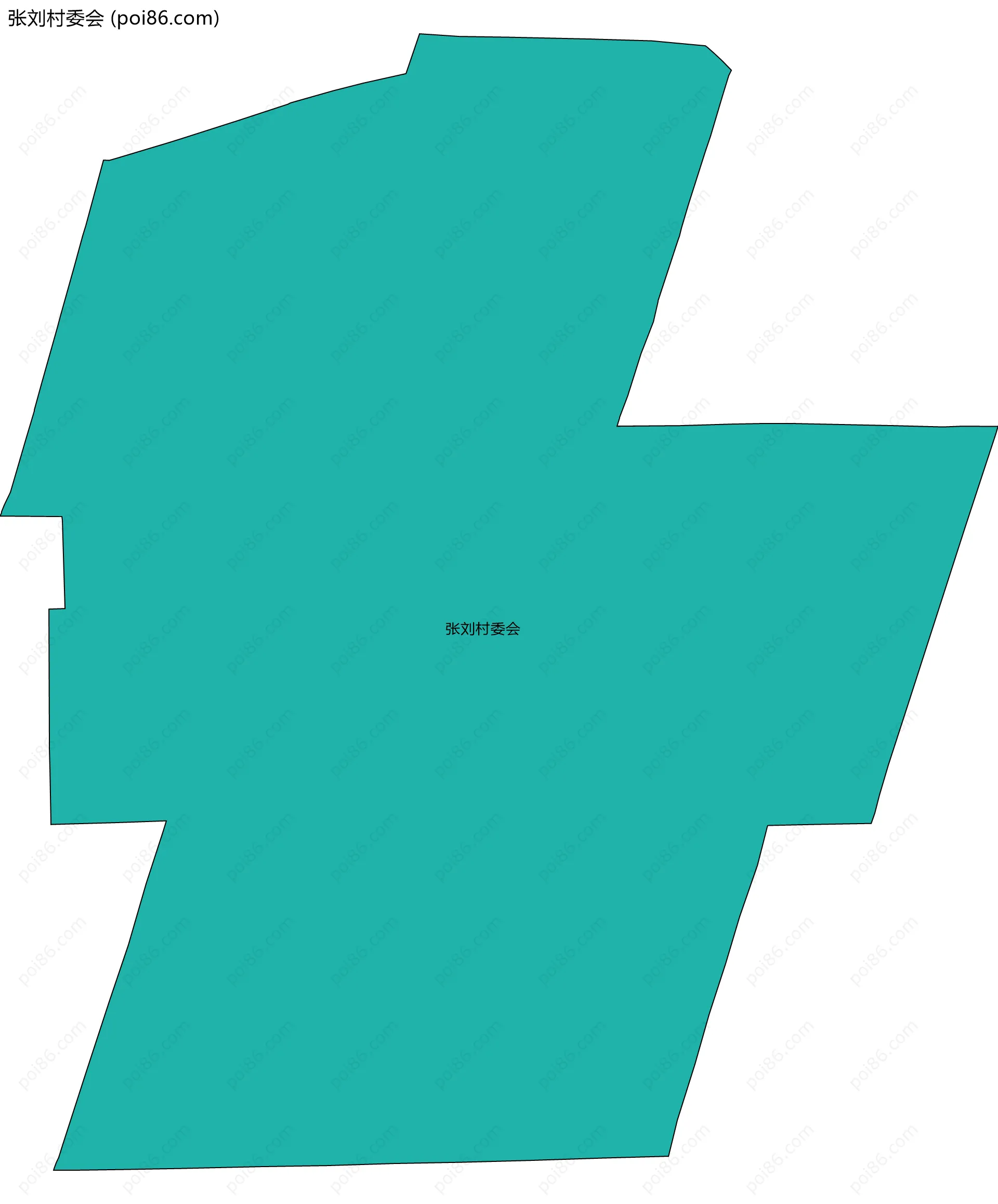 张刘村委会边界地图