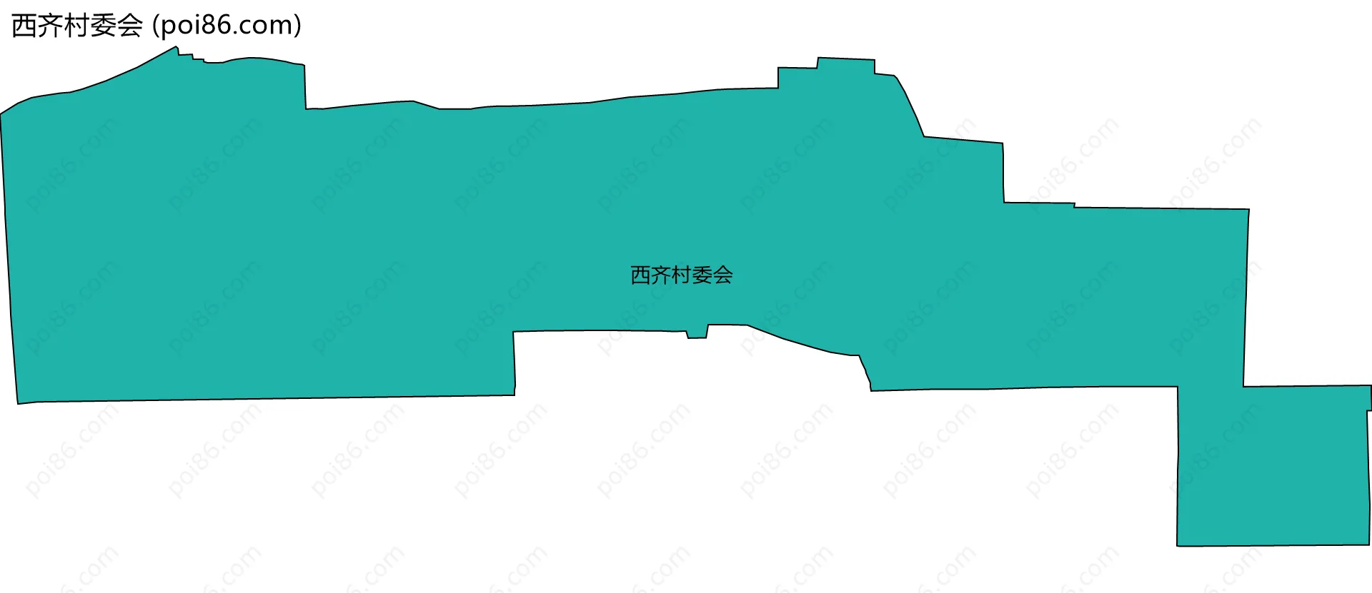 西齐村委会边界地图
