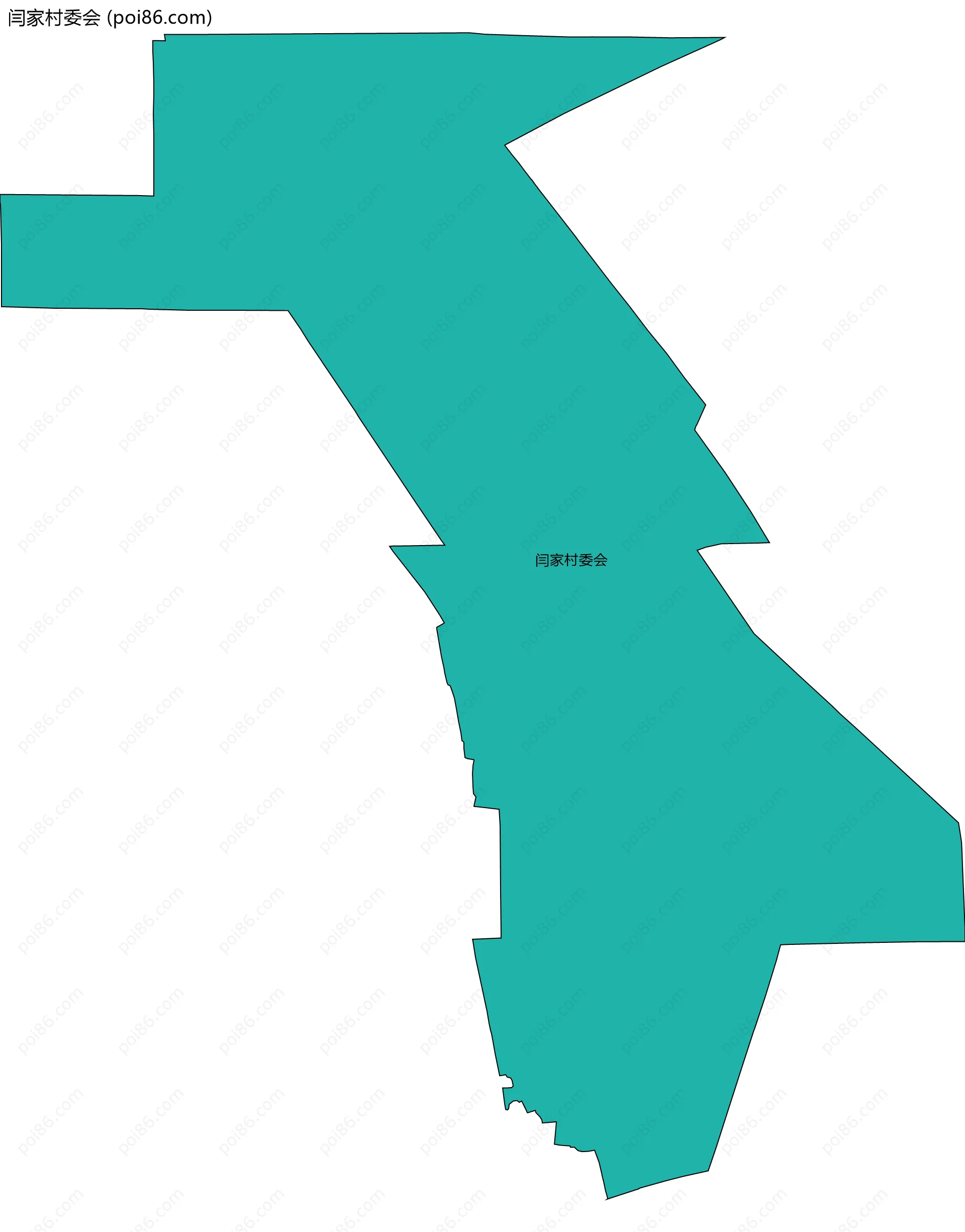 闫家村委会边界地图