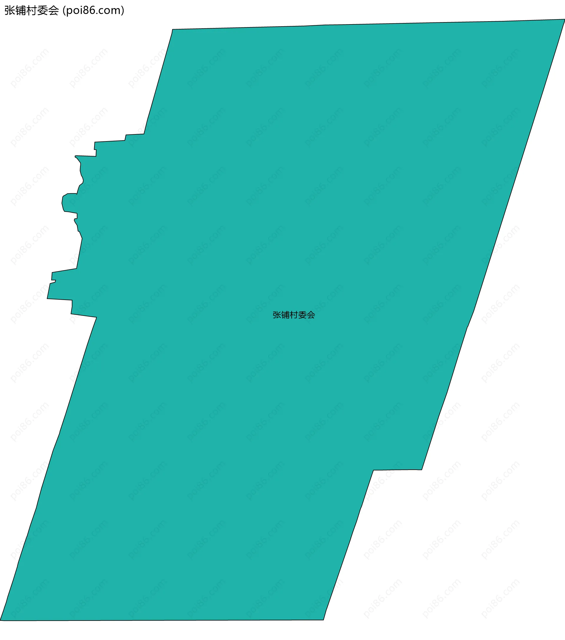 张铺村委会边界地图