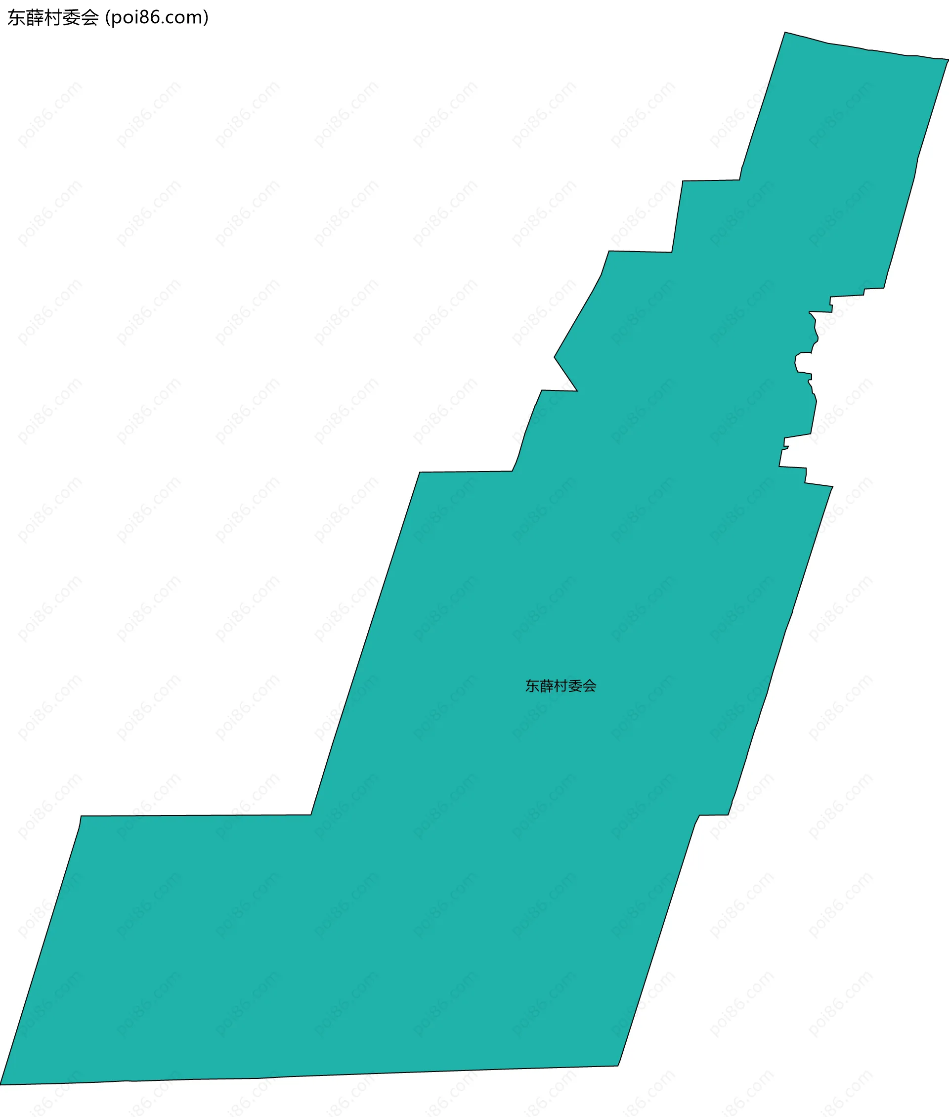 东薛村委会边界地图