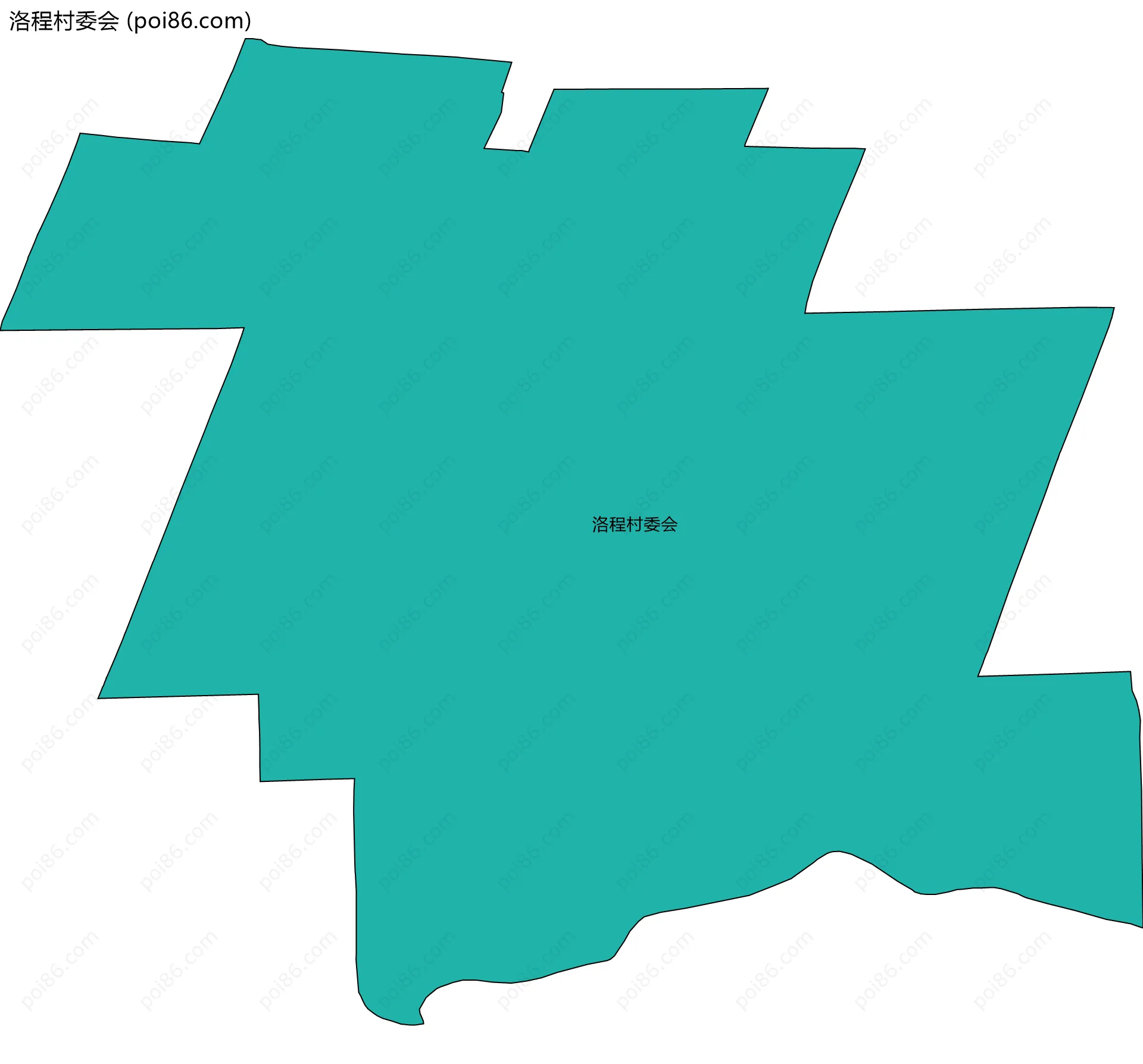 洛程村委会边界地图
