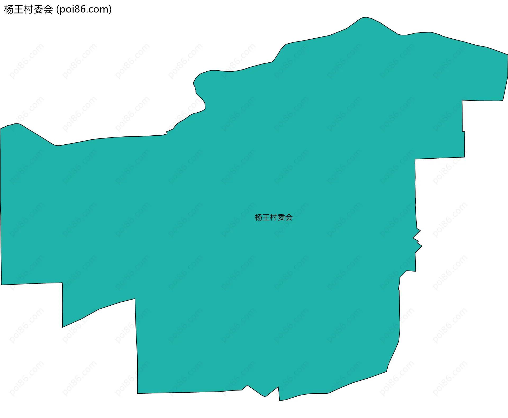 杨王村委会边界地图