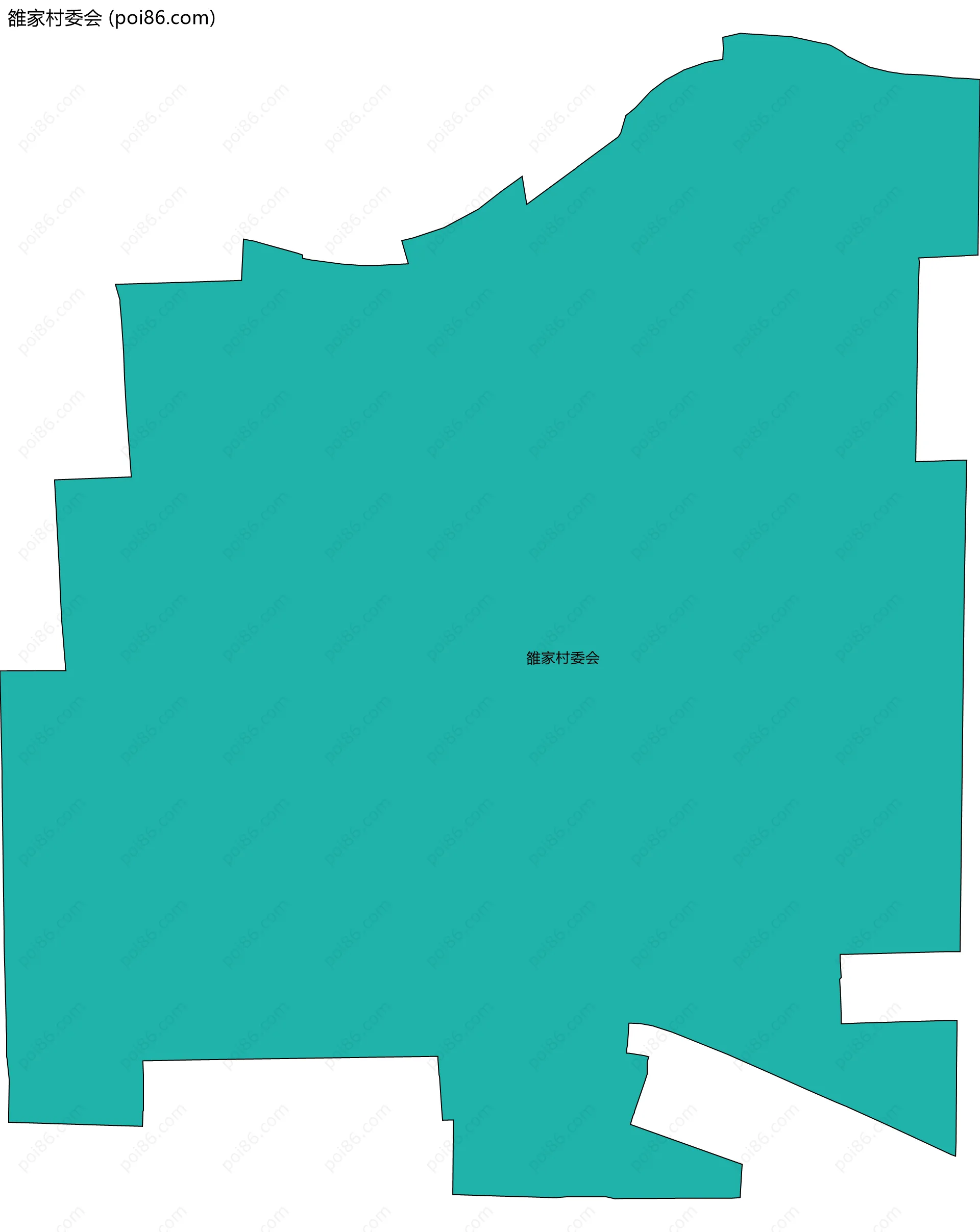 雒家村委会边界地图