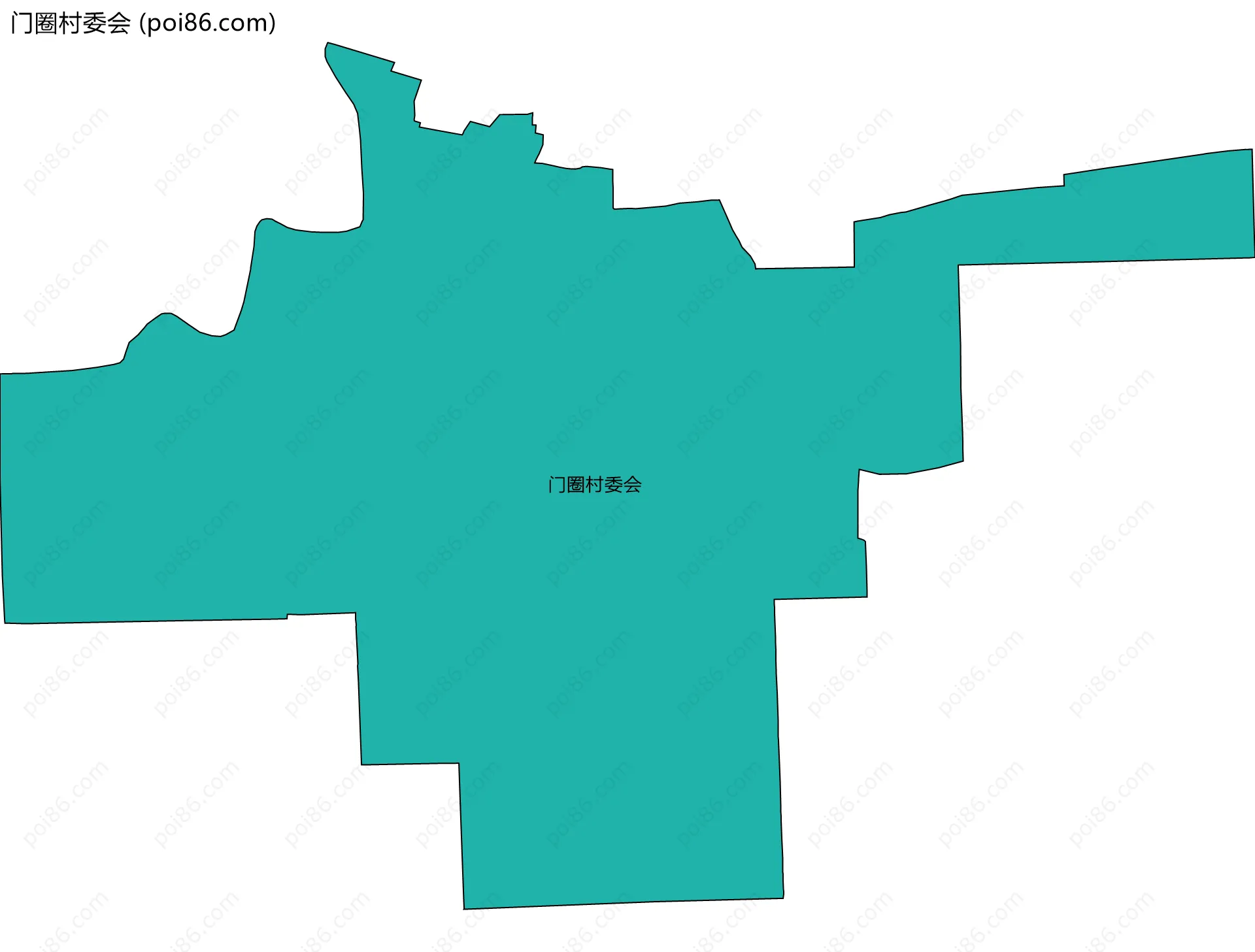 门圈村委会边界地图