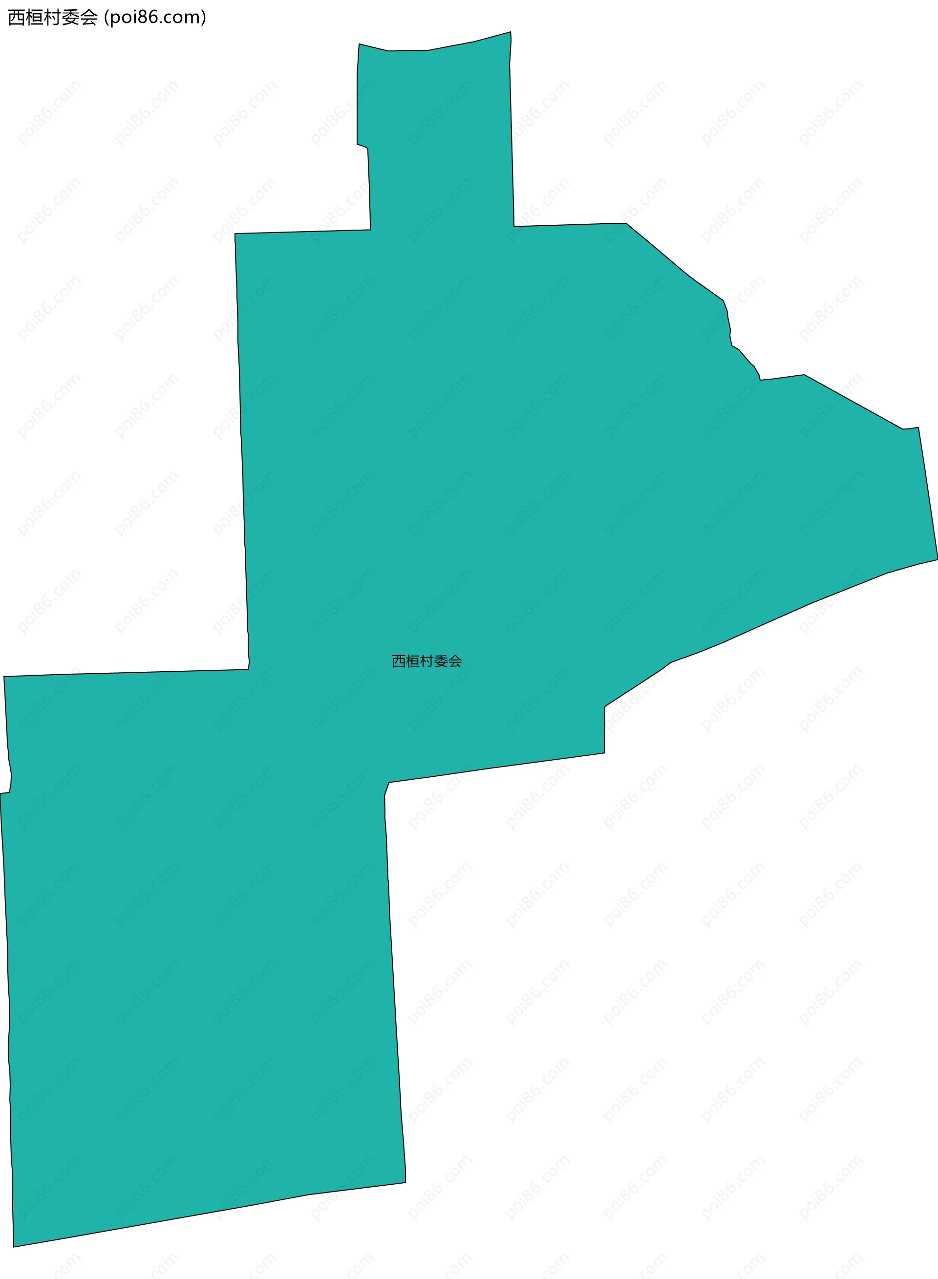 西桓村委会边界地图