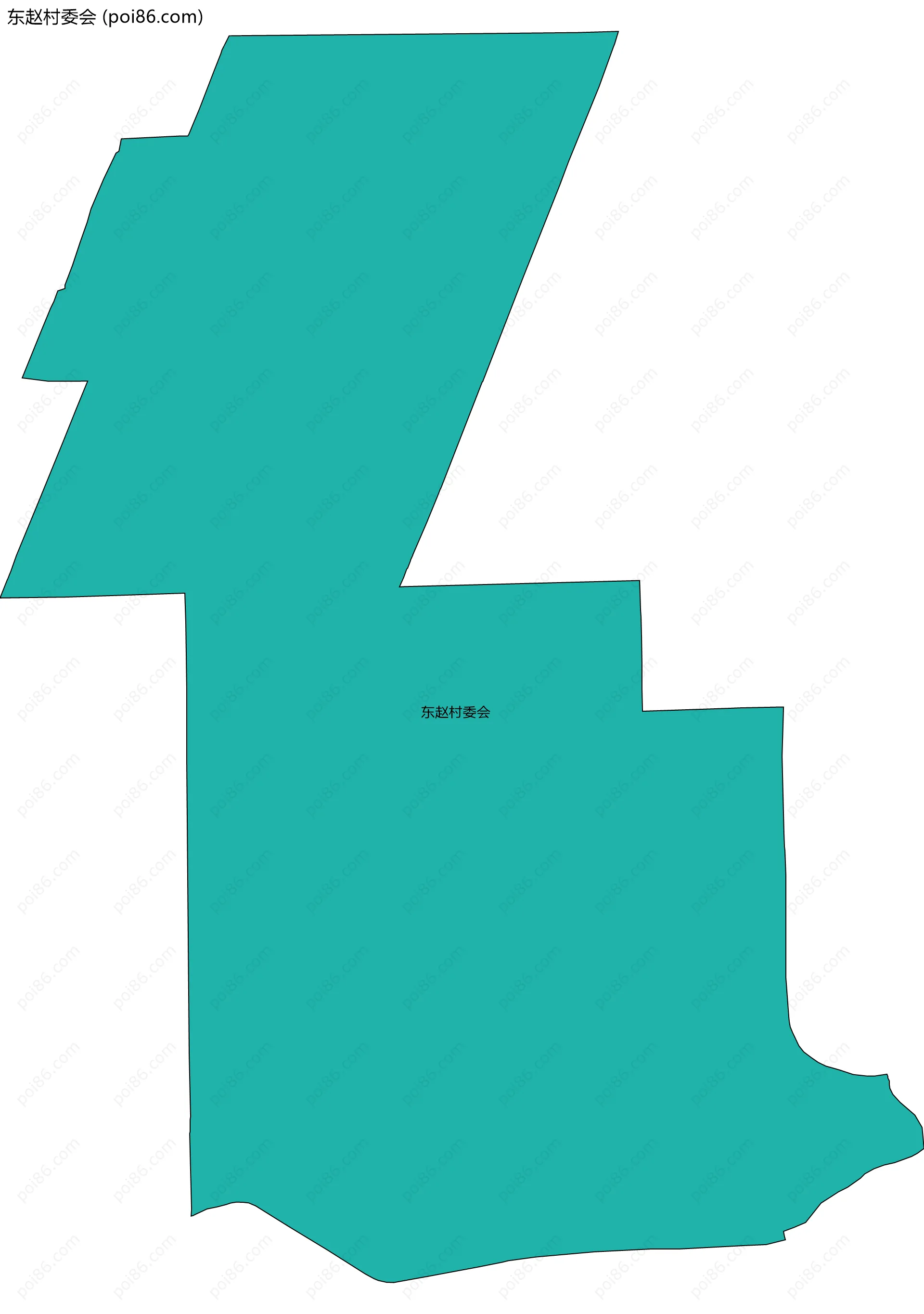 东赵村委会边界地图