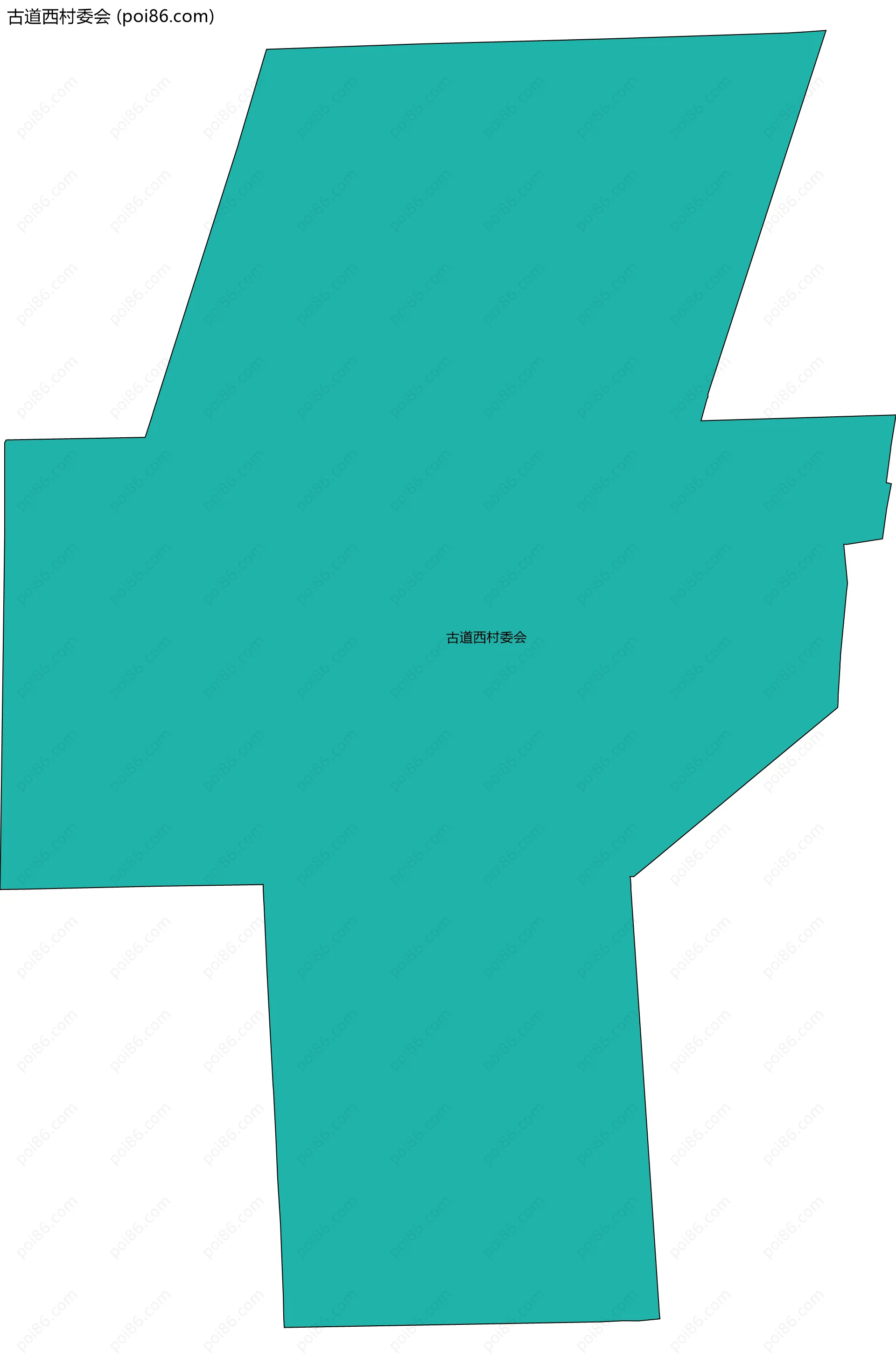 古道西村委会边界地图