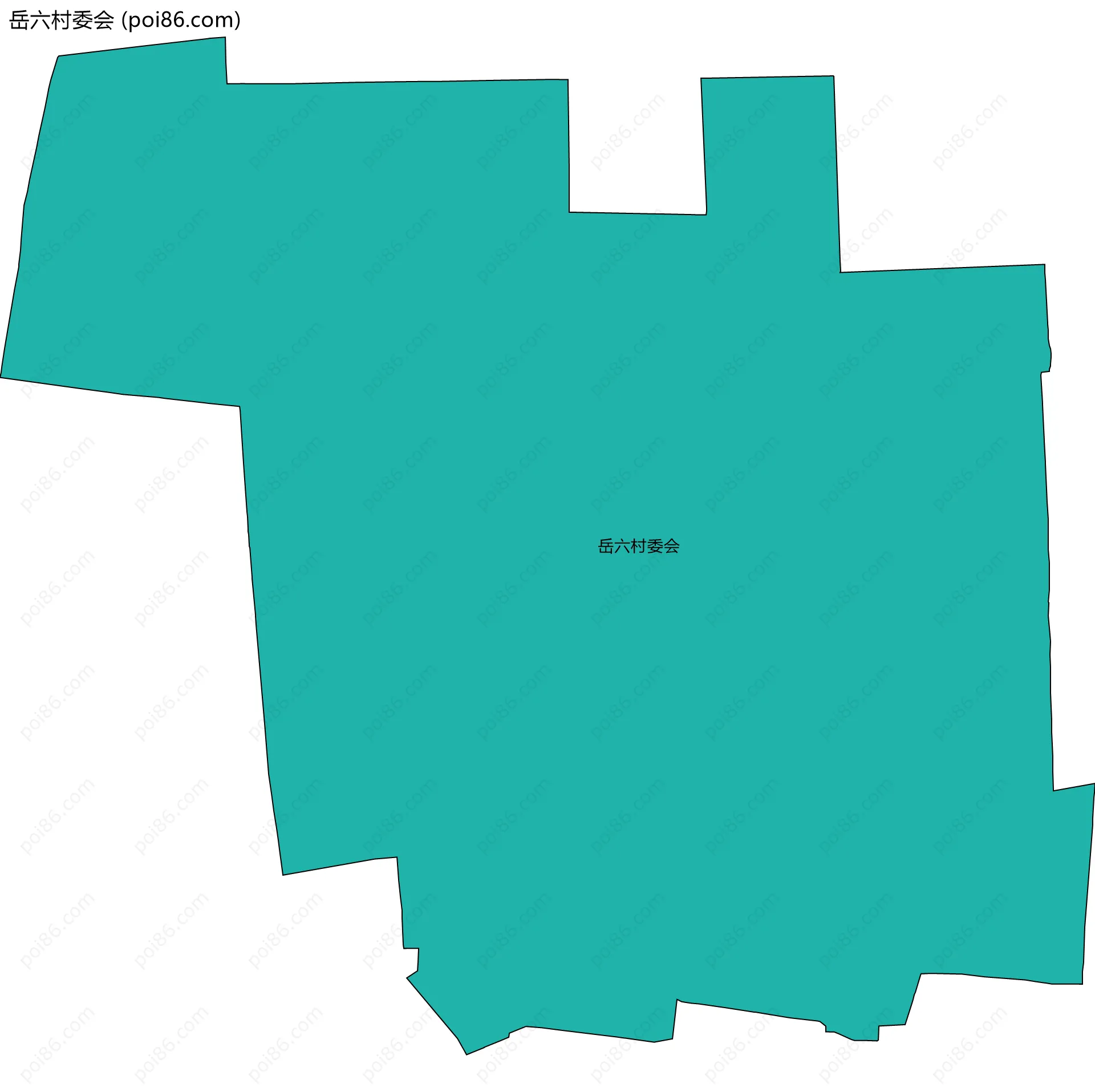 岳六村委会边界地图