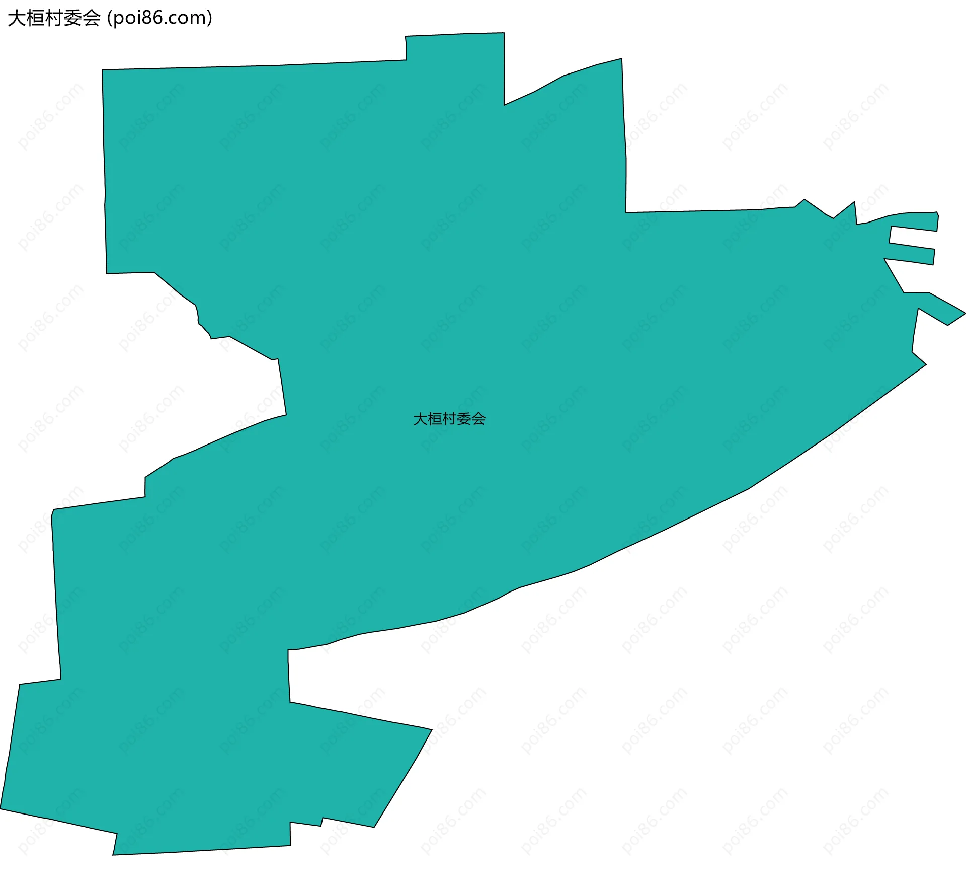 大桓村委会边界地图