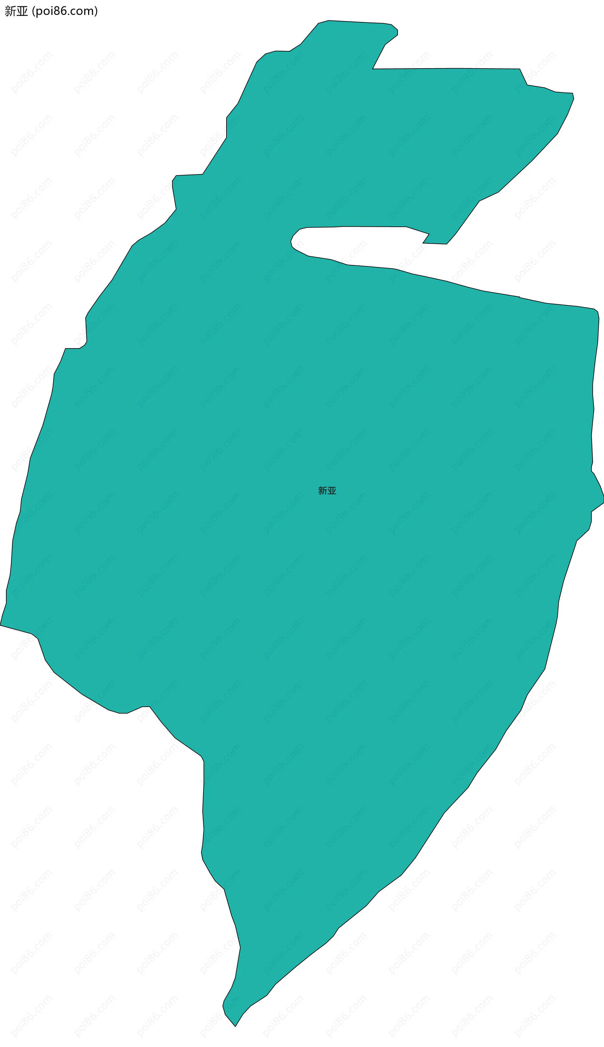新亚边界地图