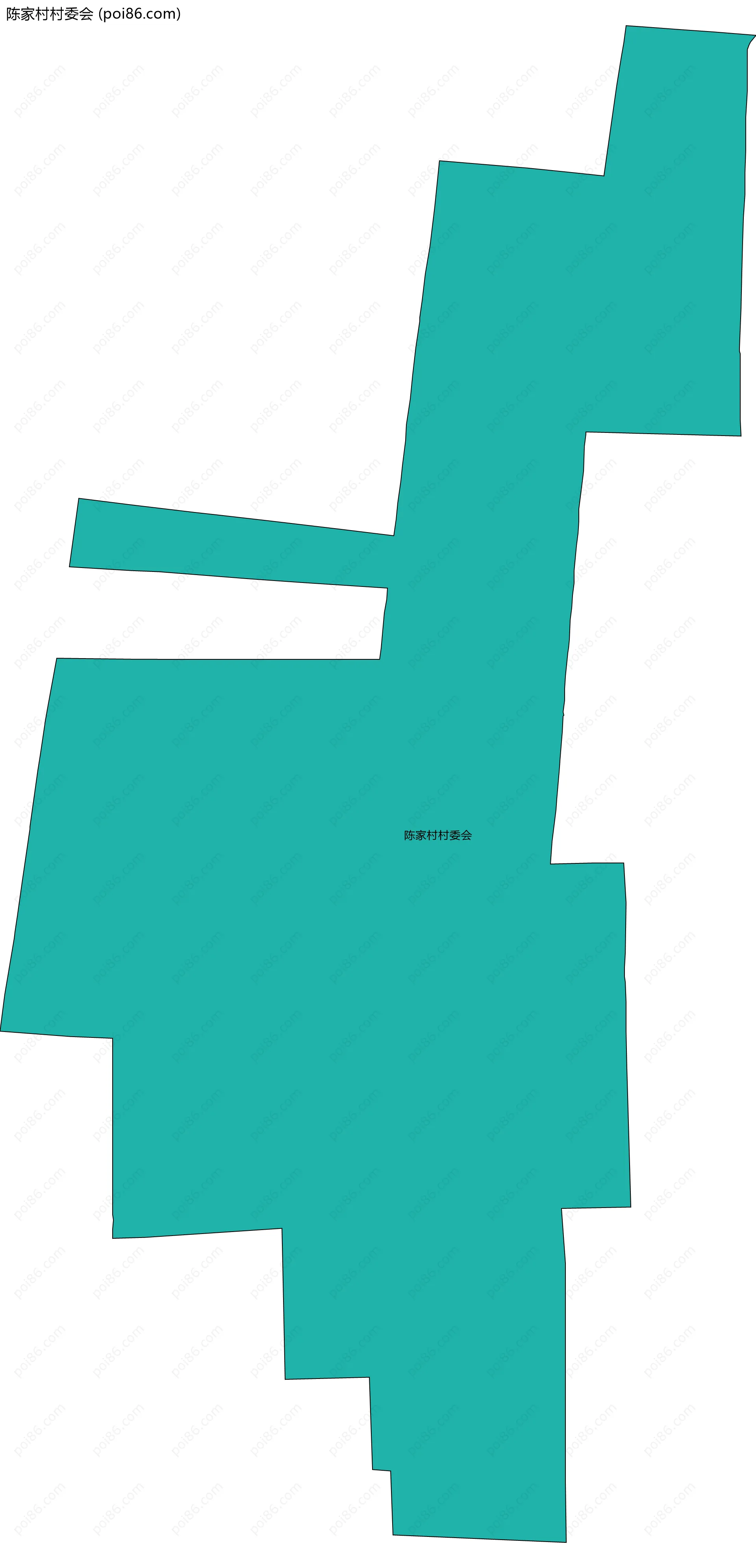 陈家村村委会边界地图