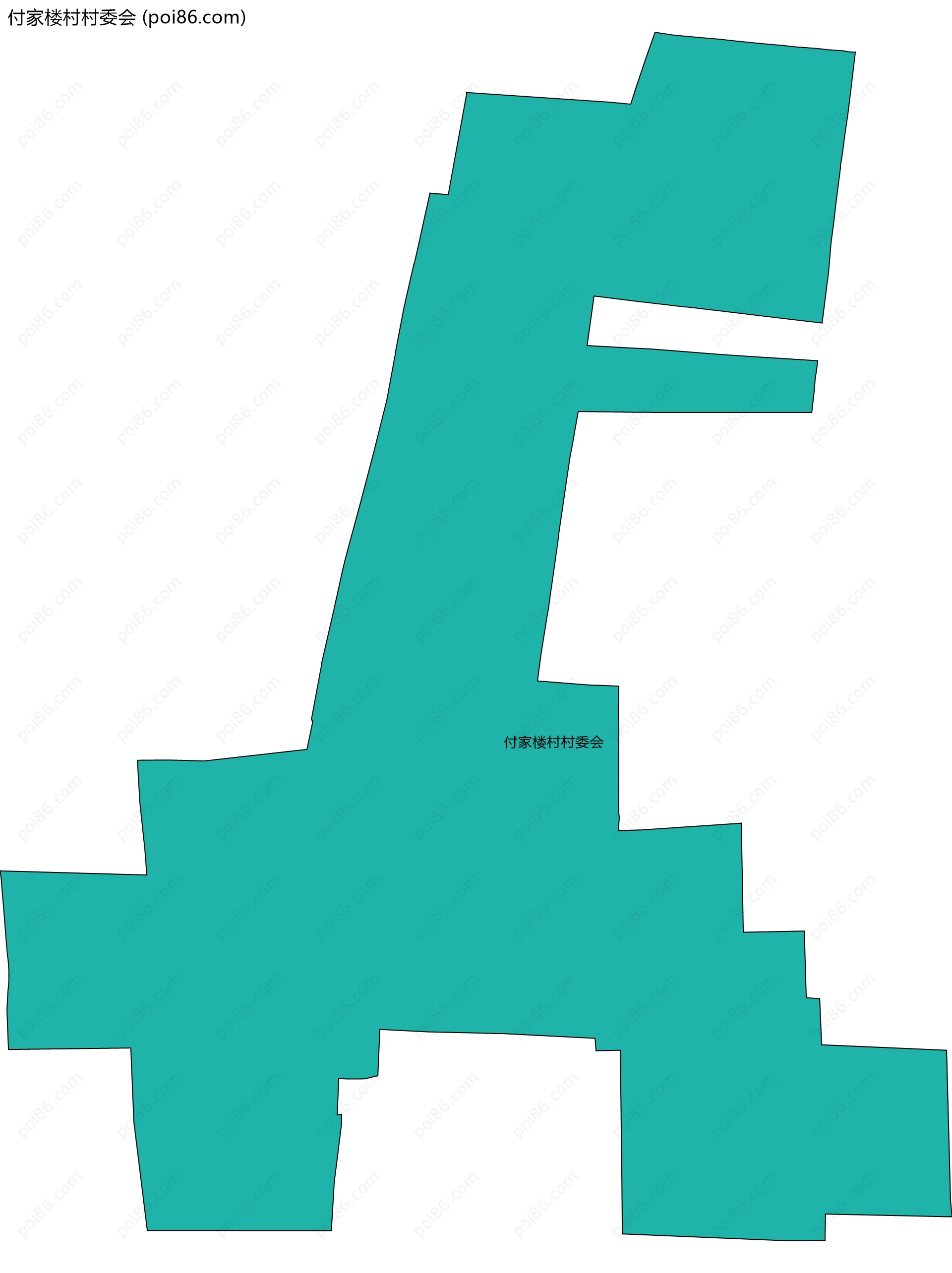 付家楼村村委会边界地图