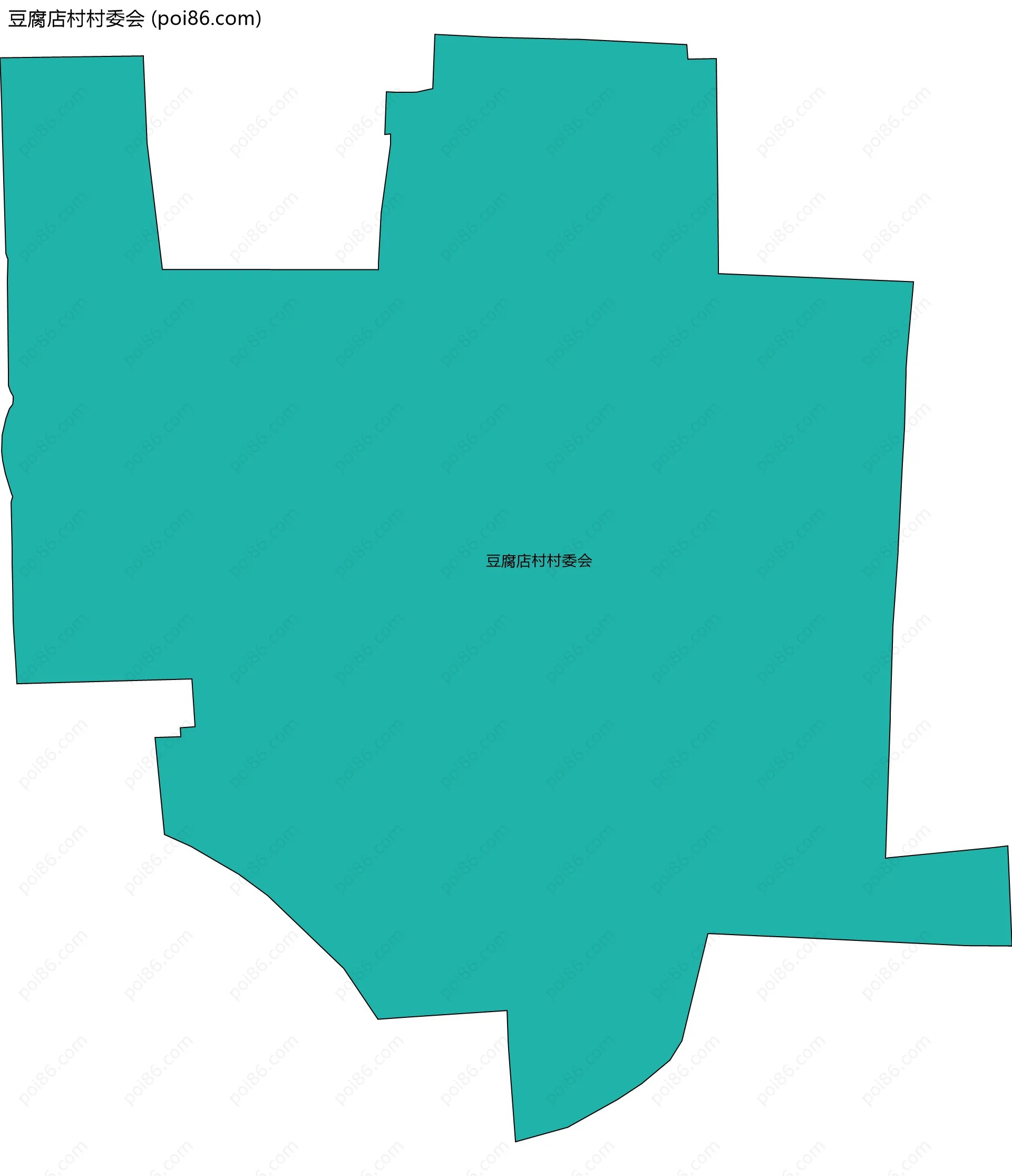 豆腐店村村委会边界地图