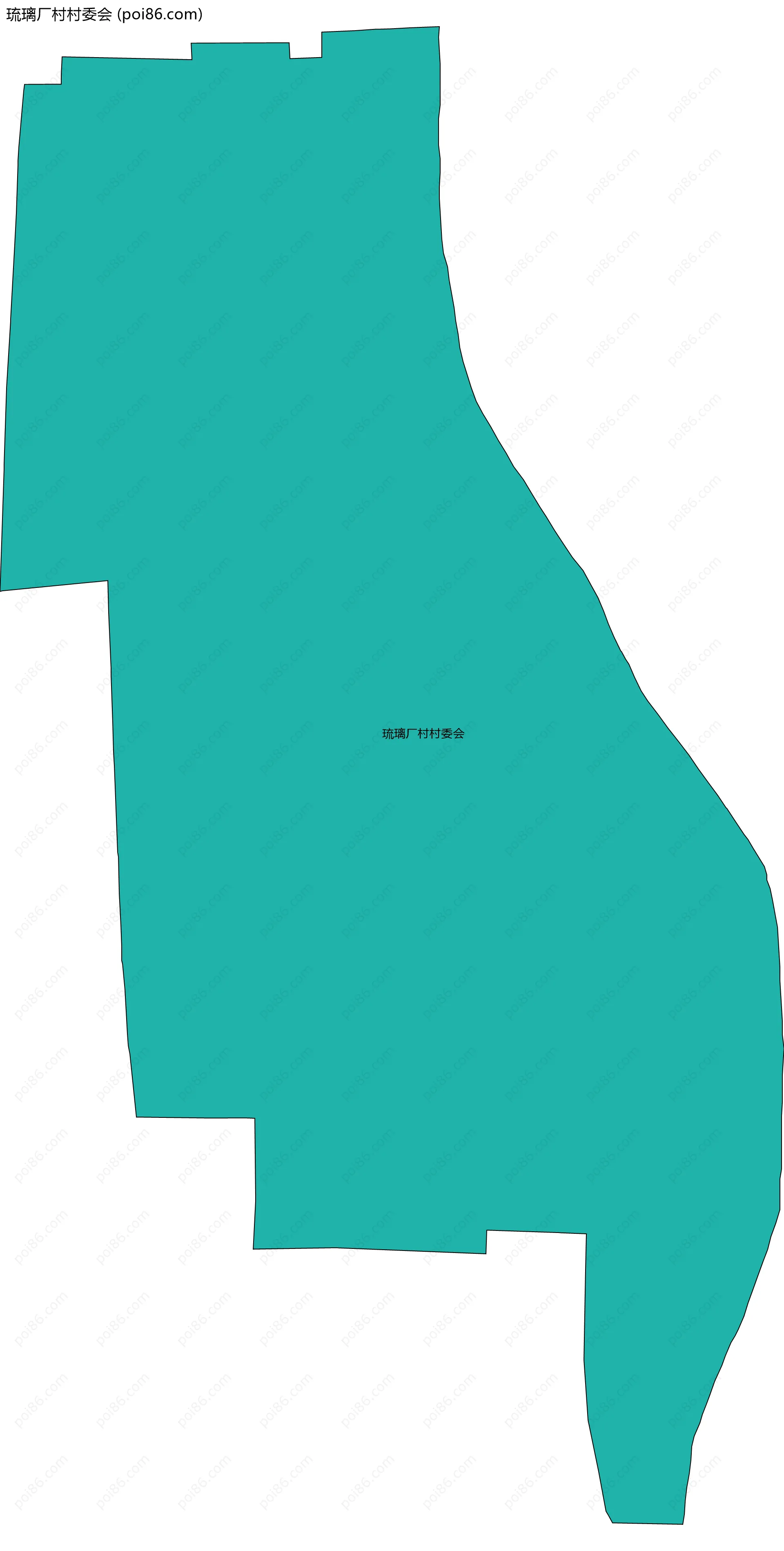 琉璃厂村村委会边界地图