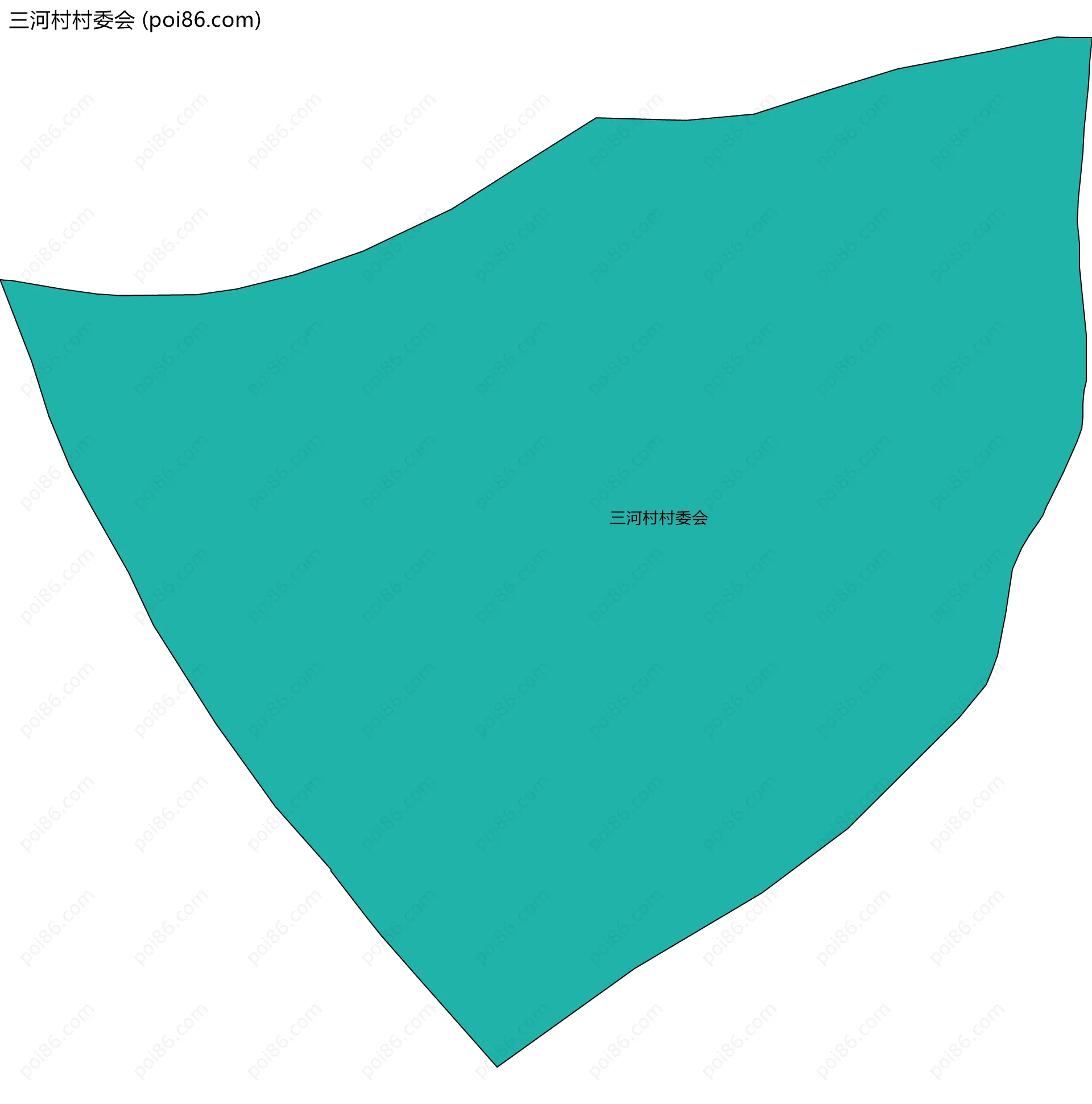 三河村村委会边界地图