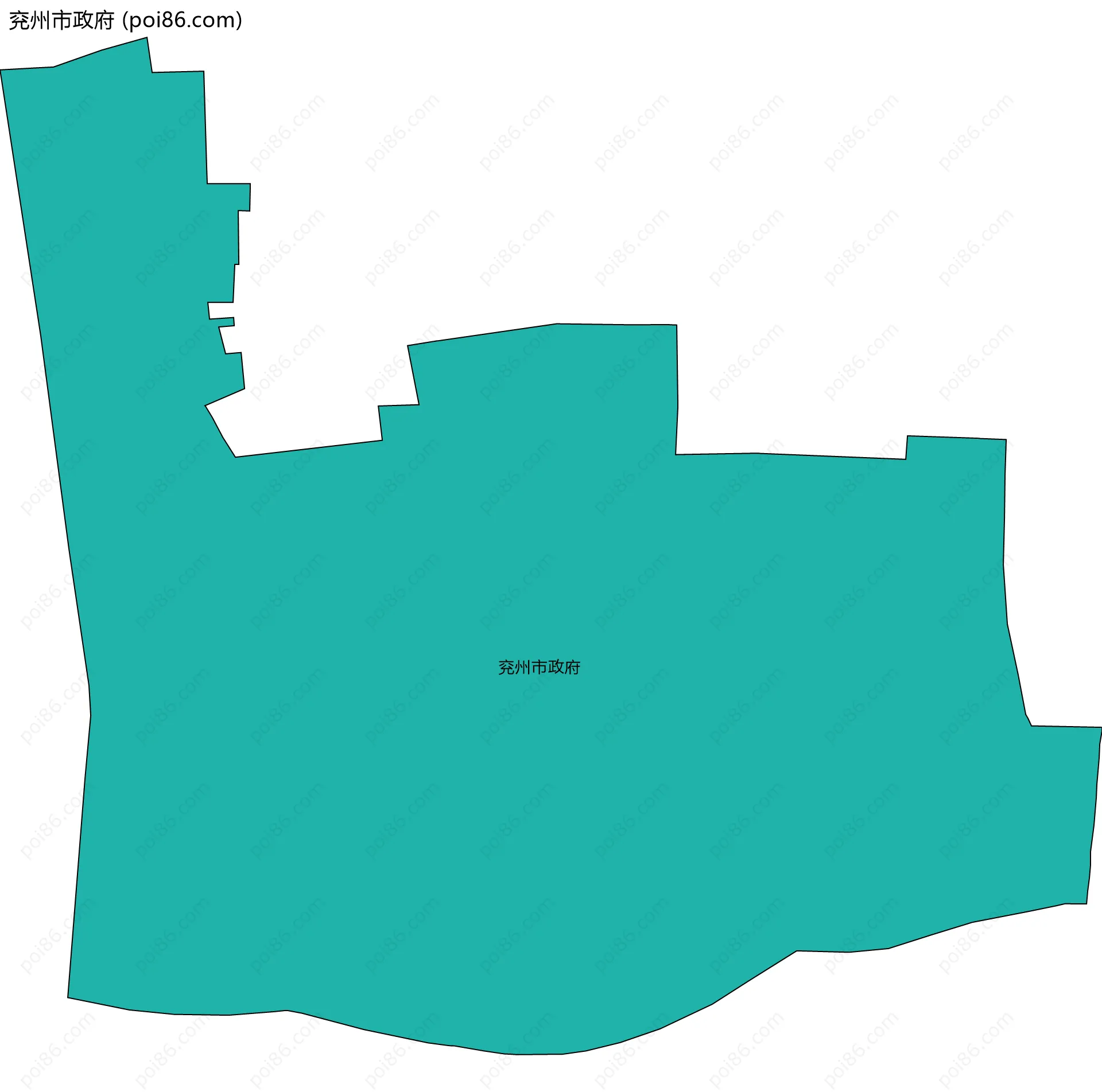 兖州市政府边界地图