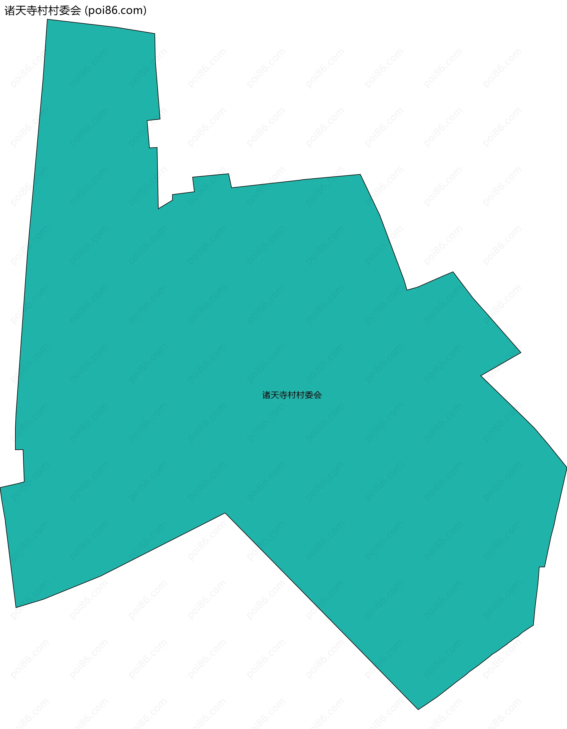 诸天寺村村委会边界地图