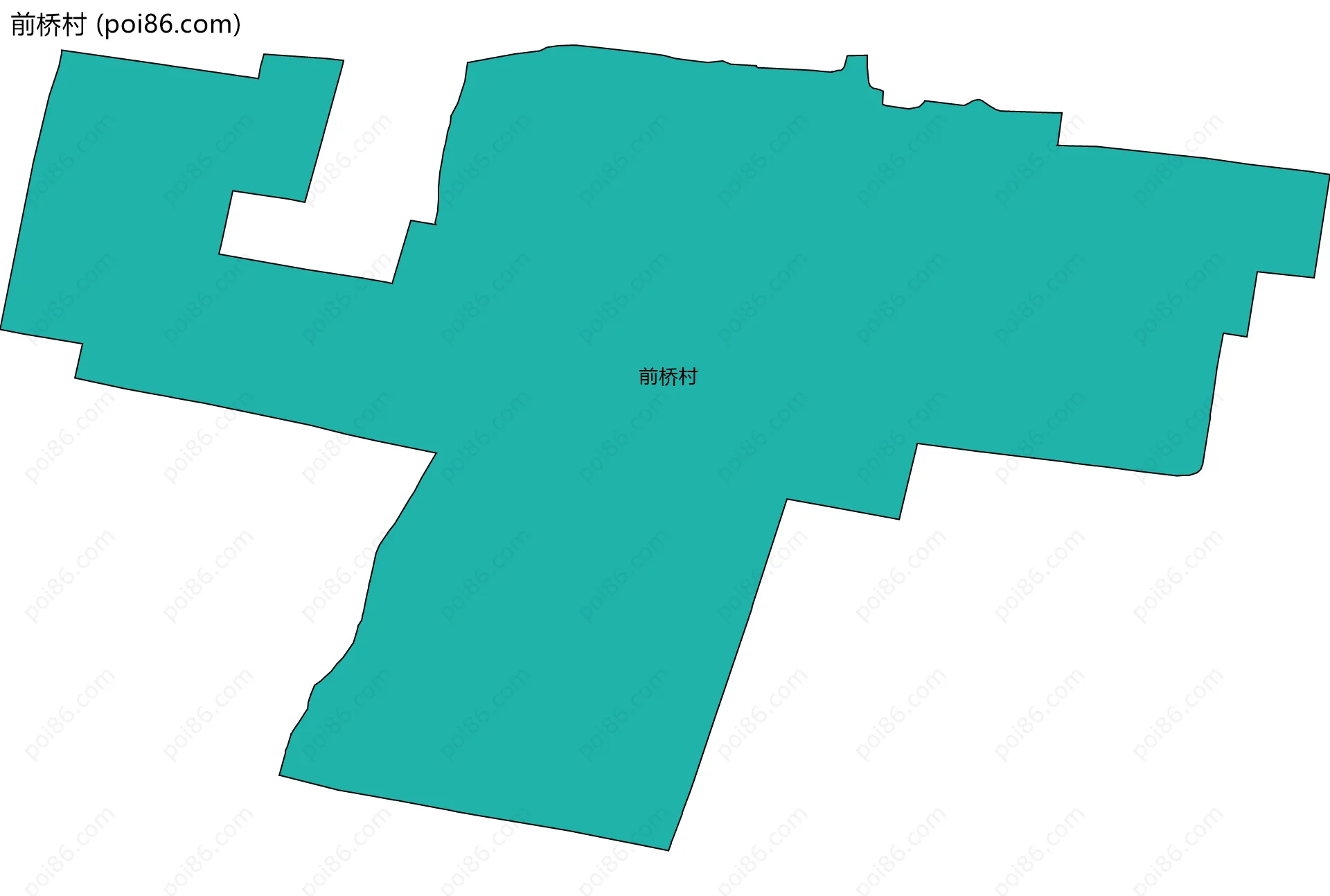 前桥村边界地图