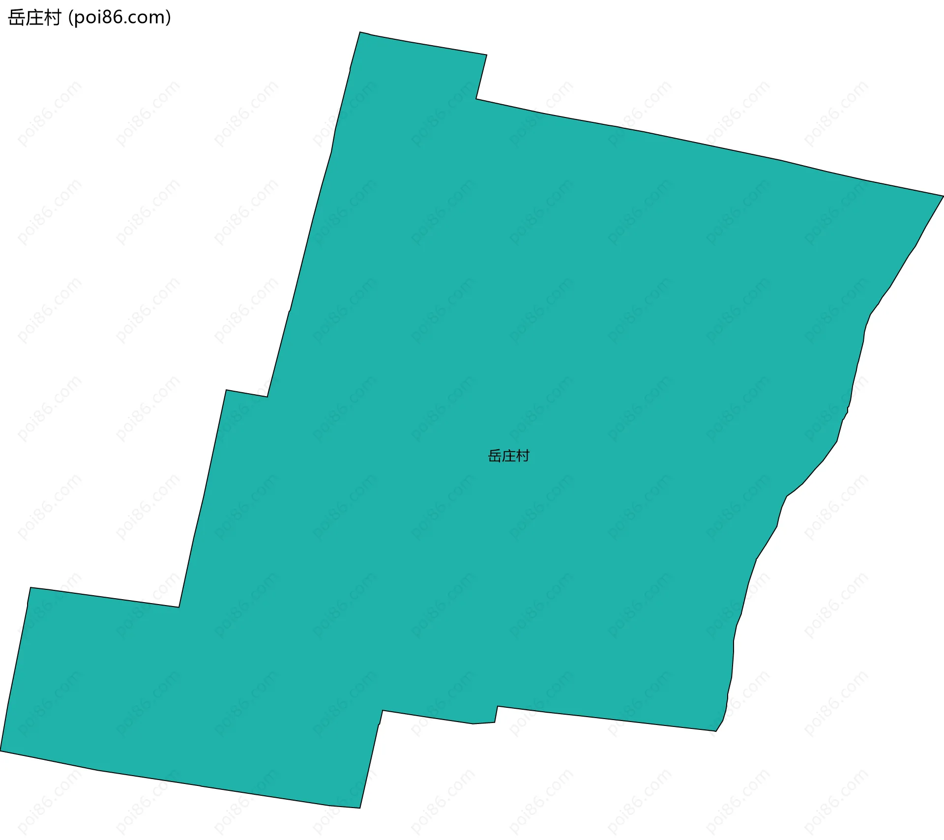 岳庄村边界地图