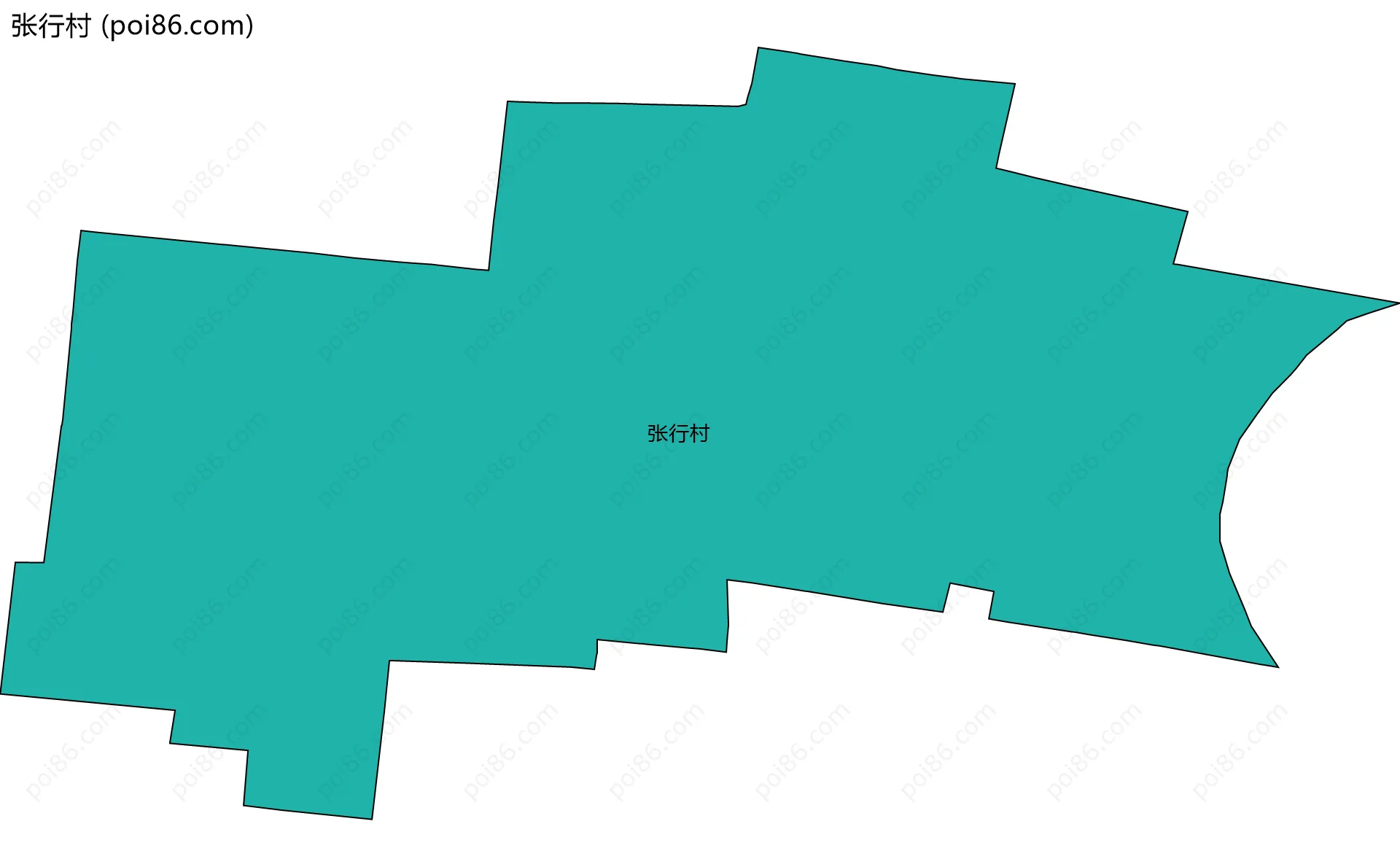 张行村边界地图