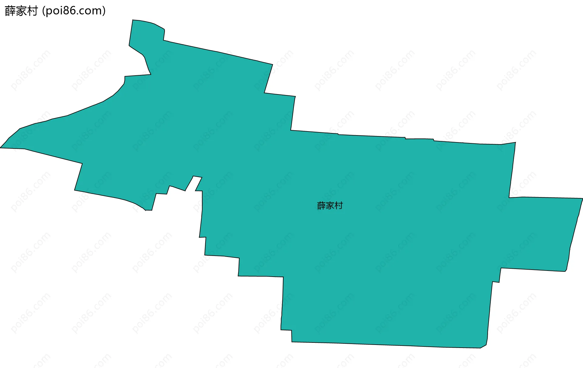 薛家村边界地图