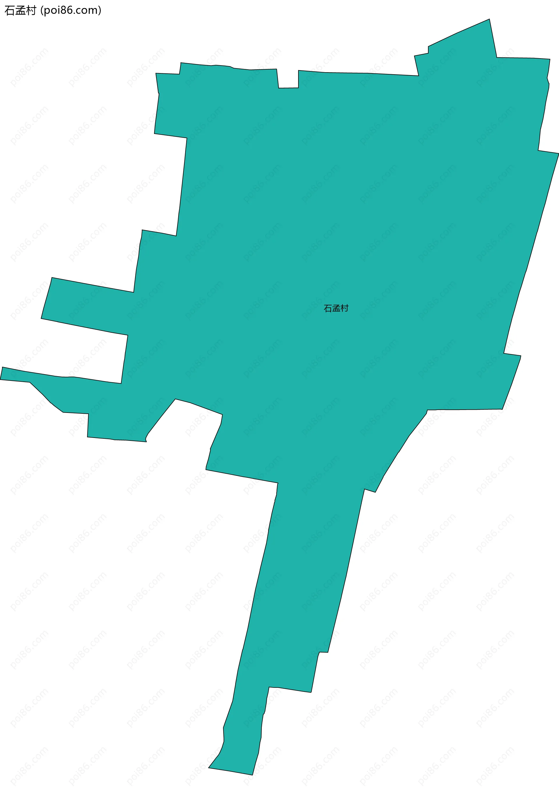 石孟村边界地图