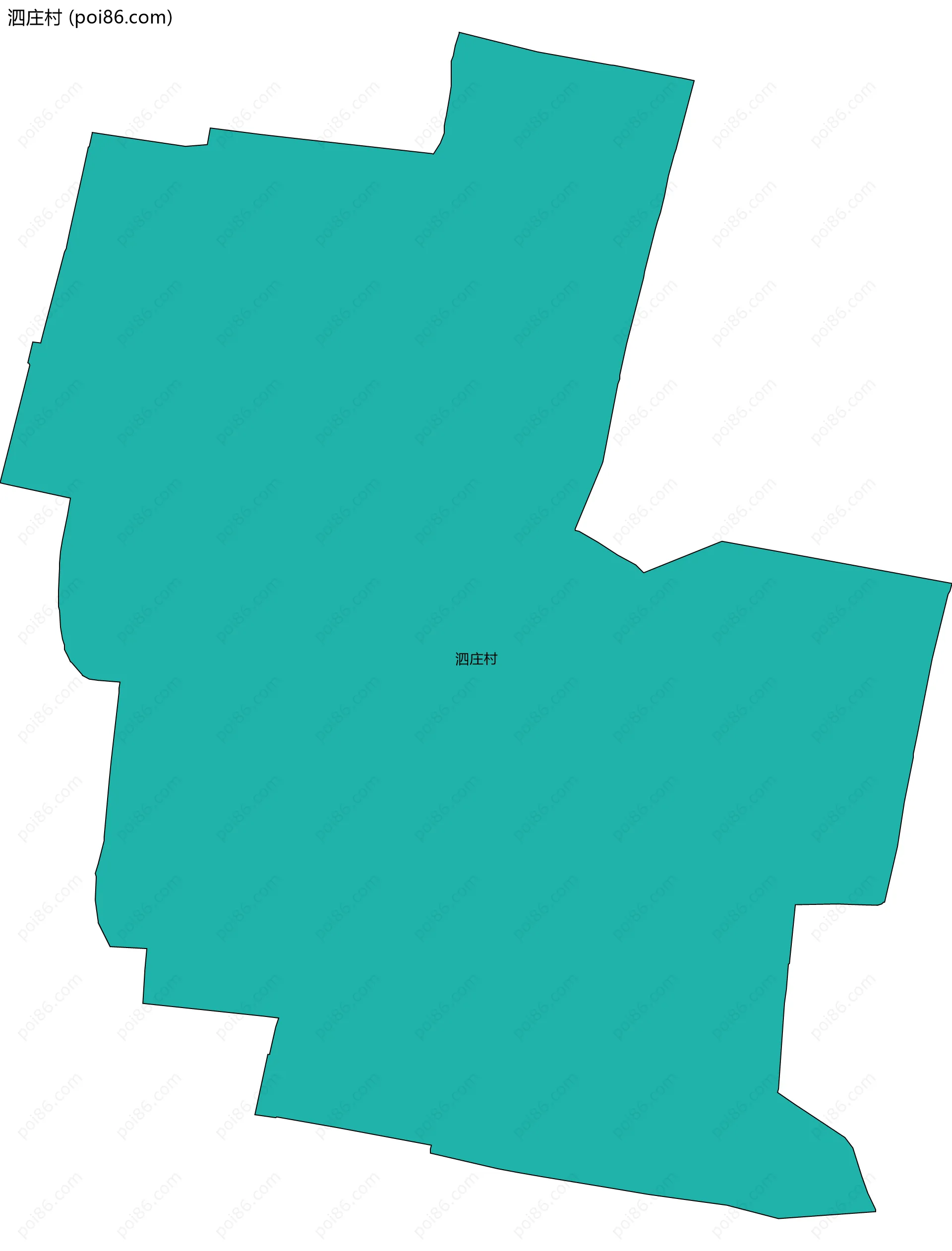 泗庄村边界地图