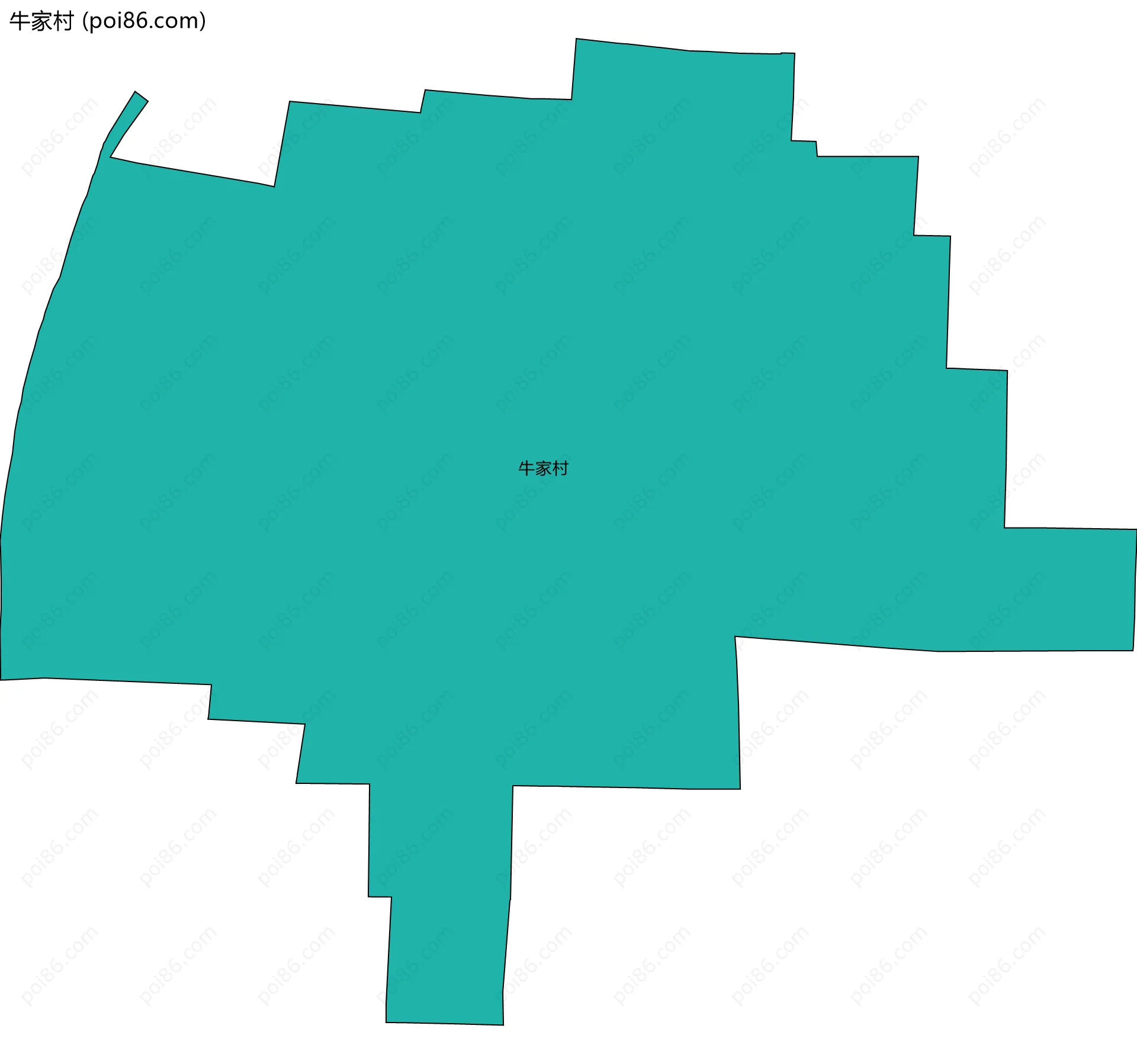 牛家村边界地图
