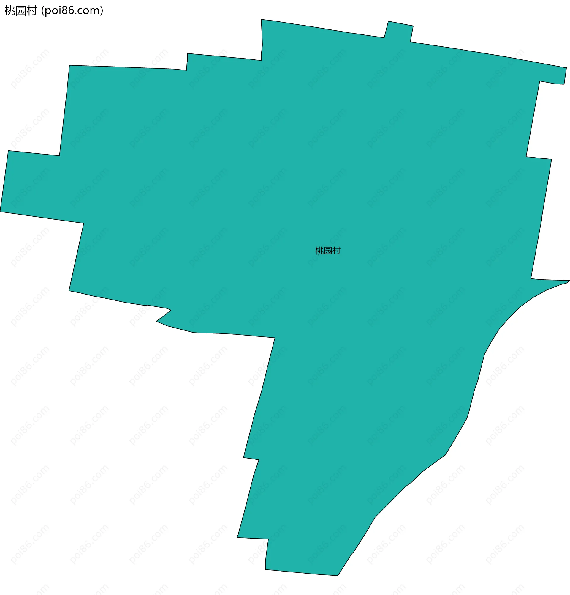 桃园村边界地图