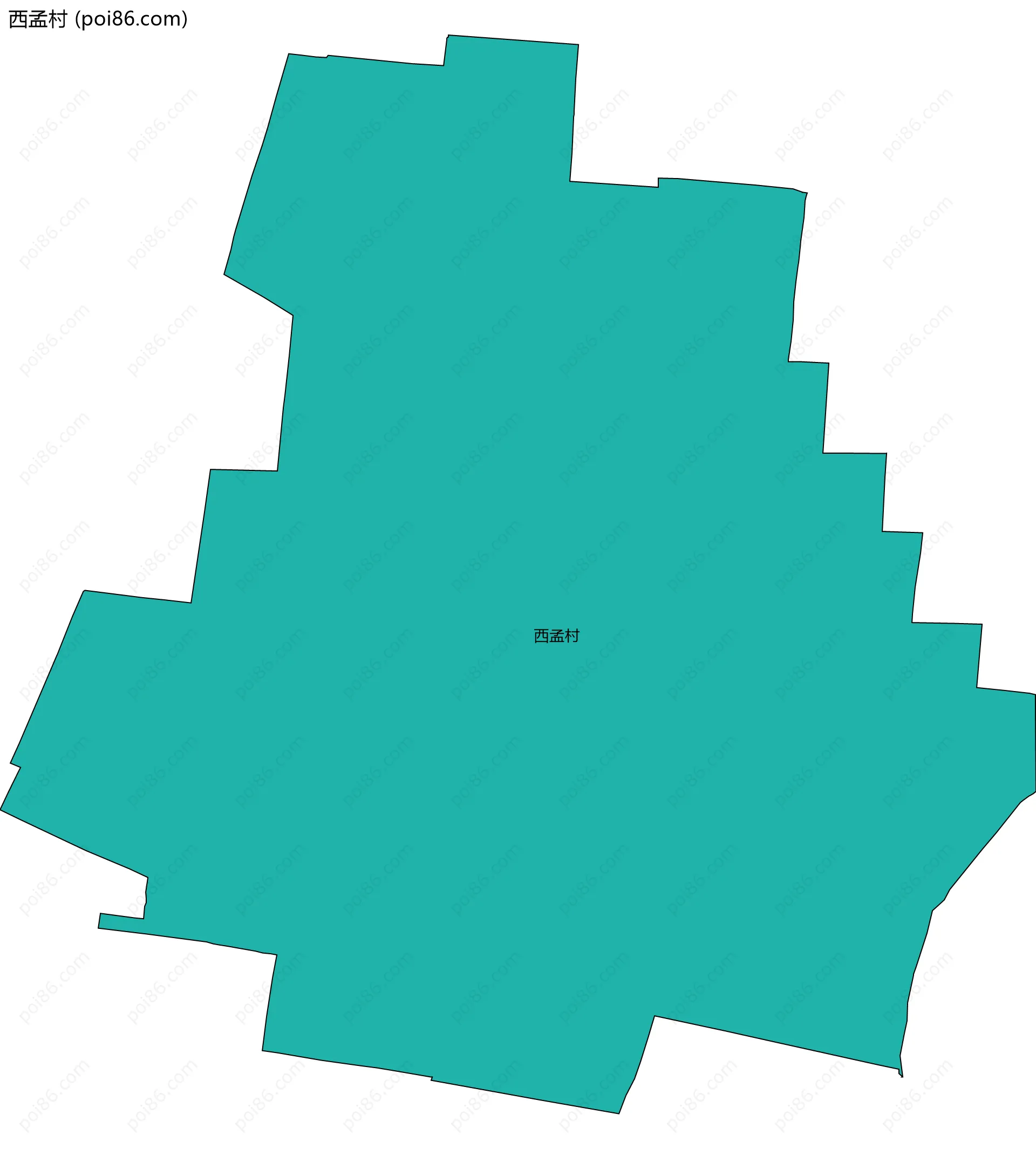 西孟村边界地图