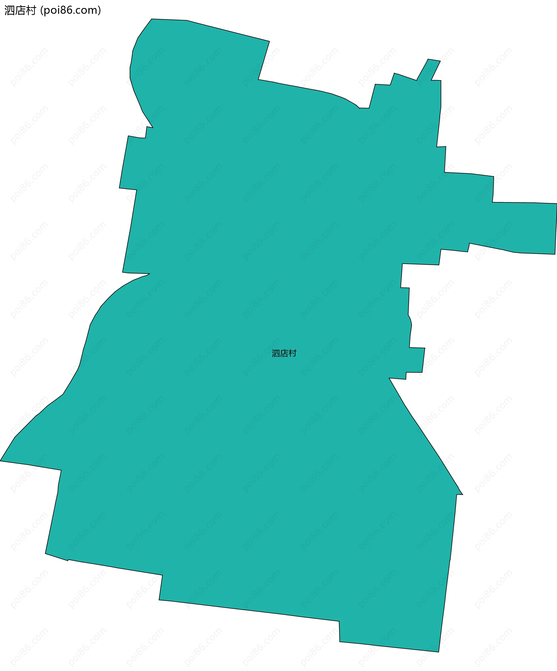 泗店村边界地图