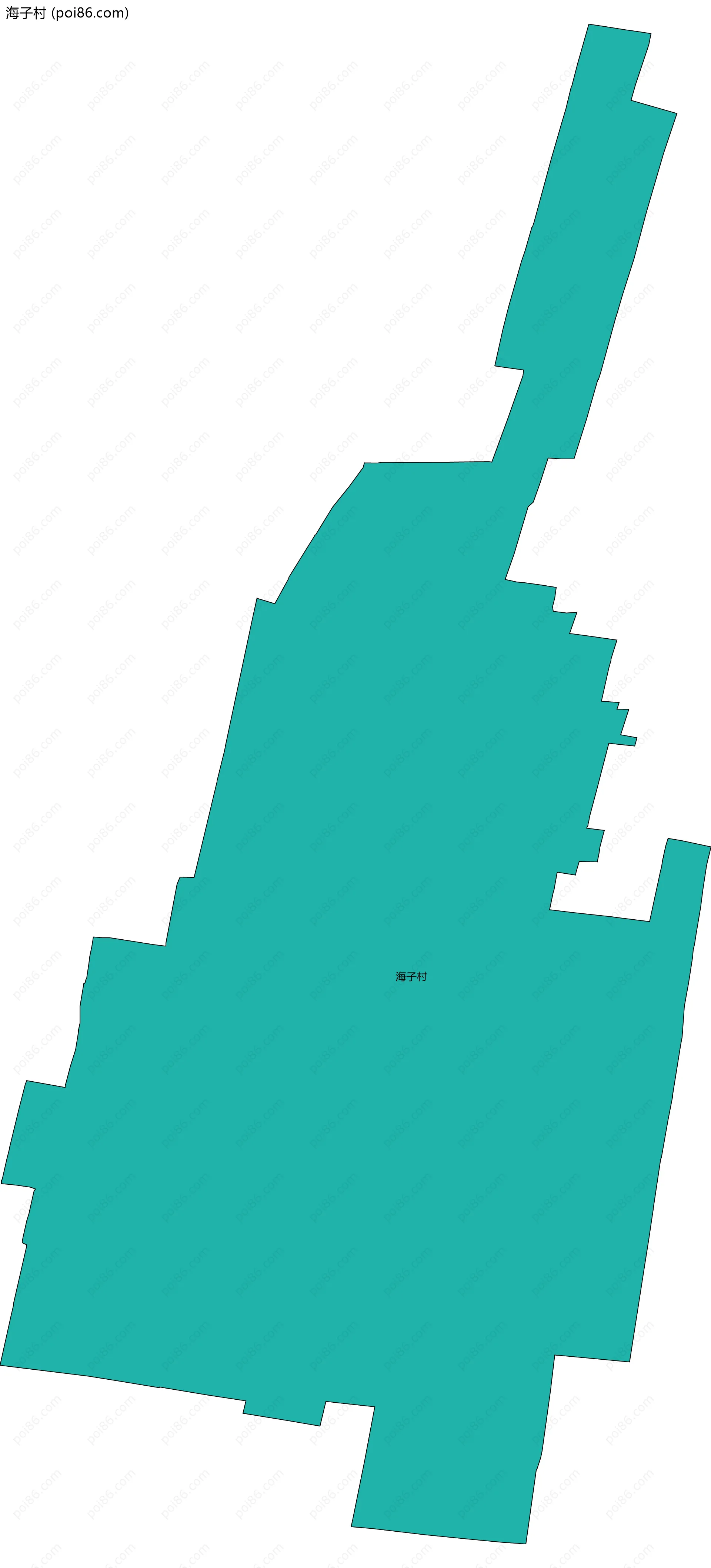 海子村边界地图