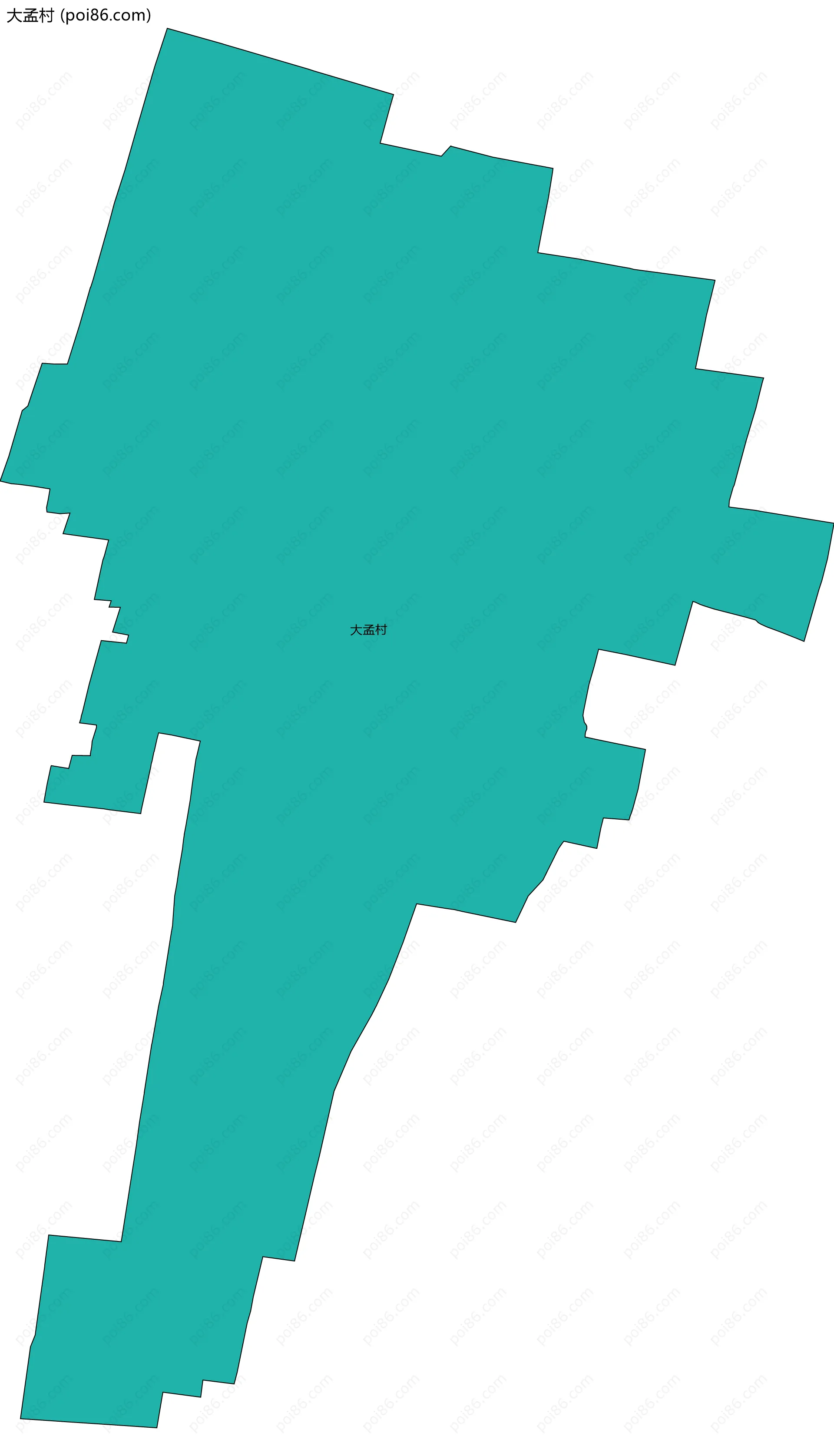 大孟村边界地图