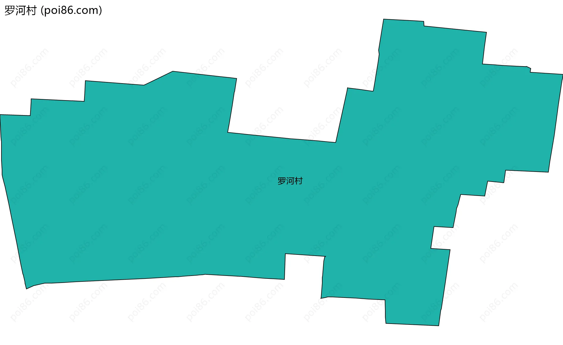 罗河村边界地图