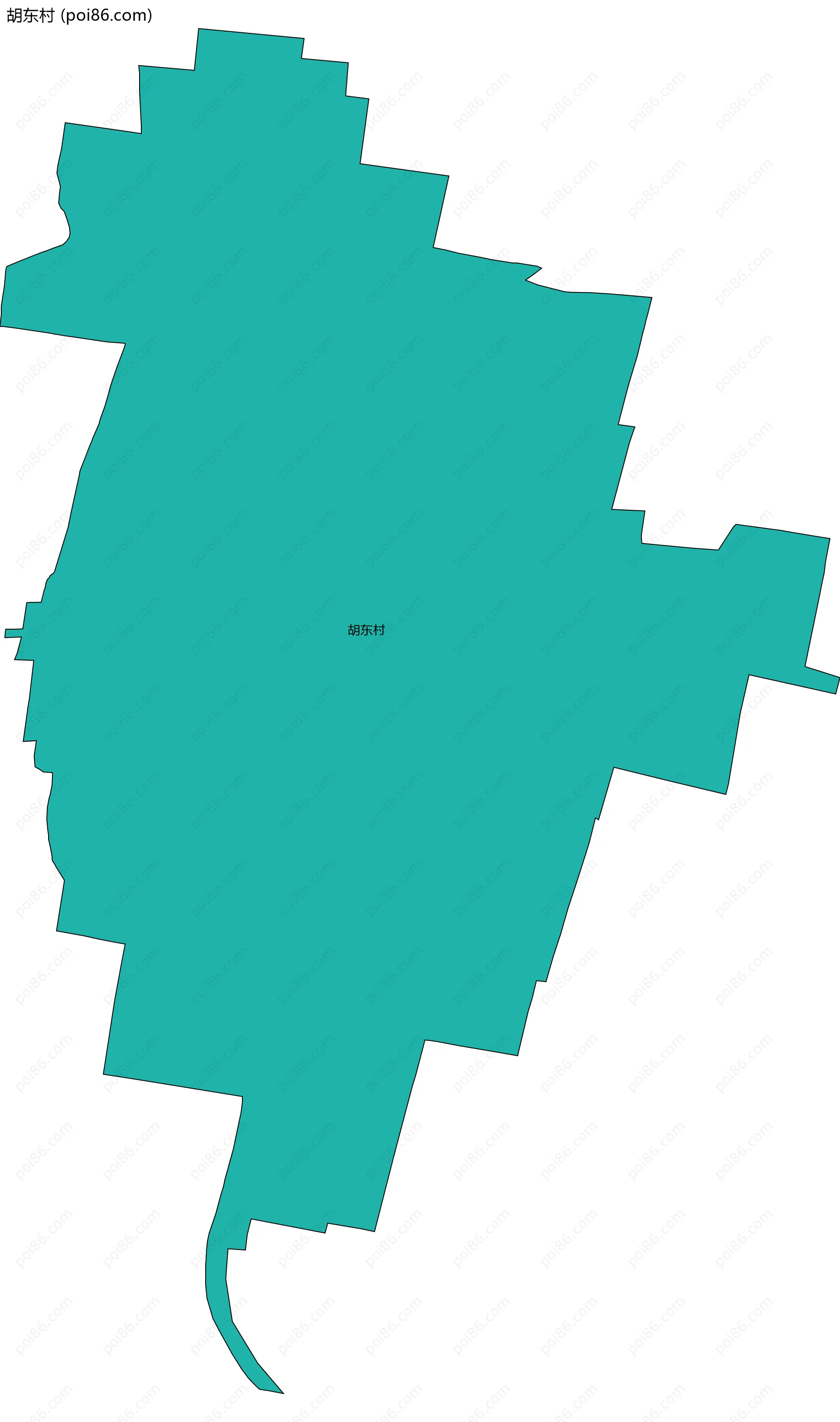 胡东村边界地图