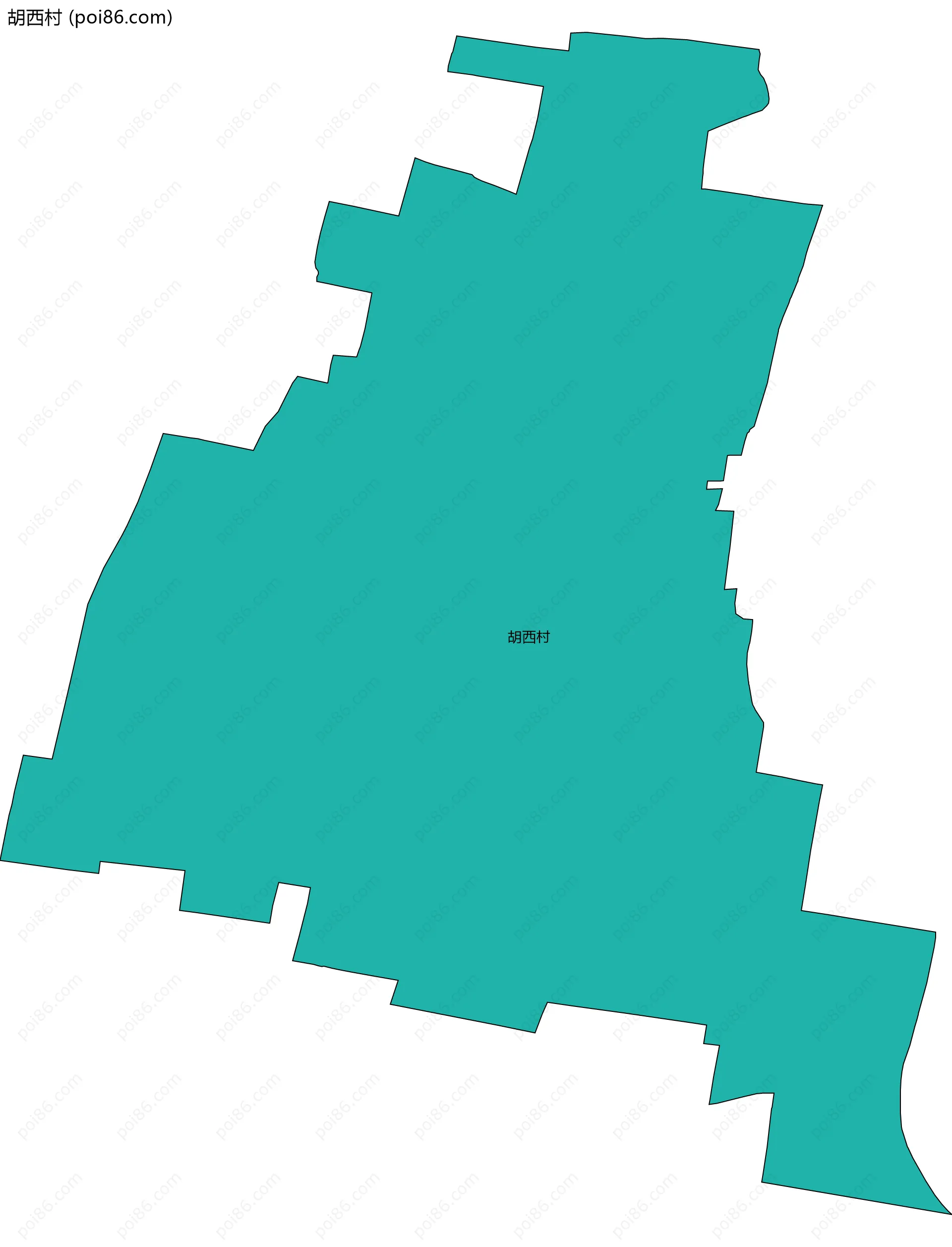 胡西村边界地图